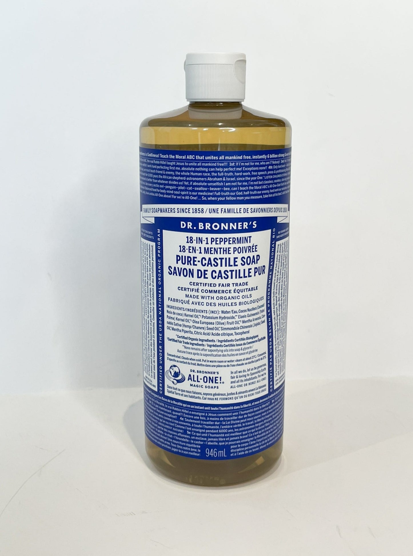 Peppermint - Dr. Bronner's Organic Pure Castile Liquid Soap