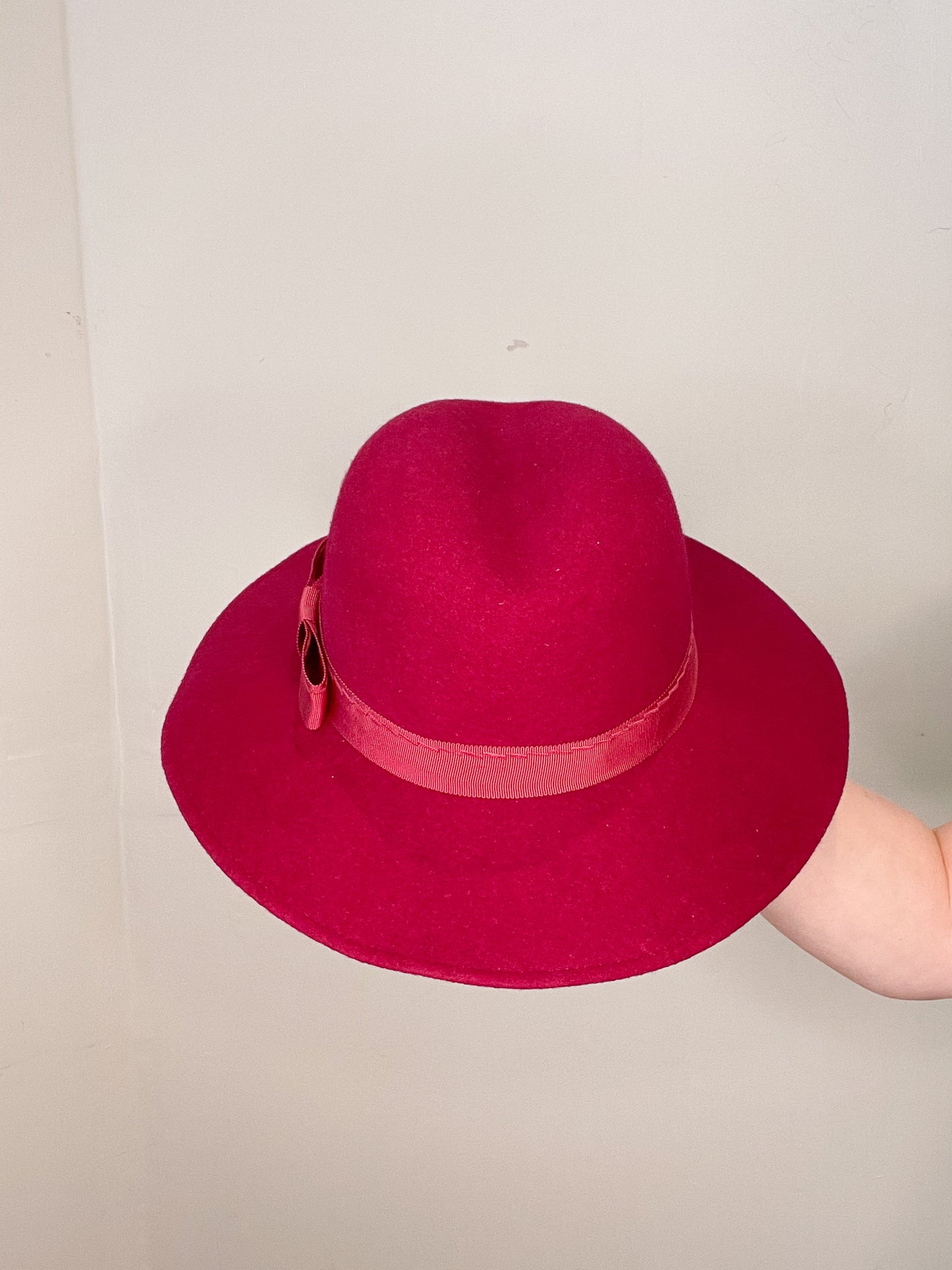 Vintage Kangol Dark Pink Wool Fedora Hat