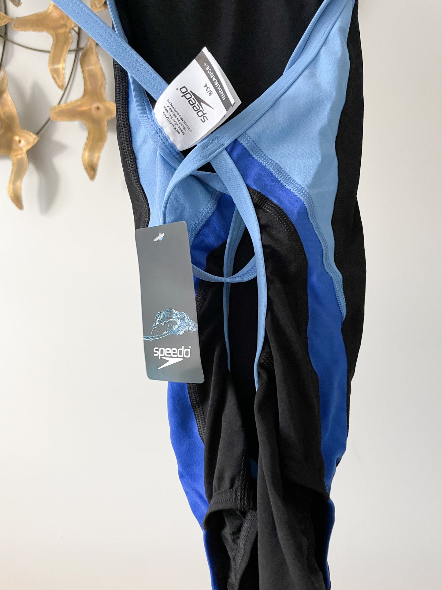 Black and Blue Speedo NWT - Size 8/34