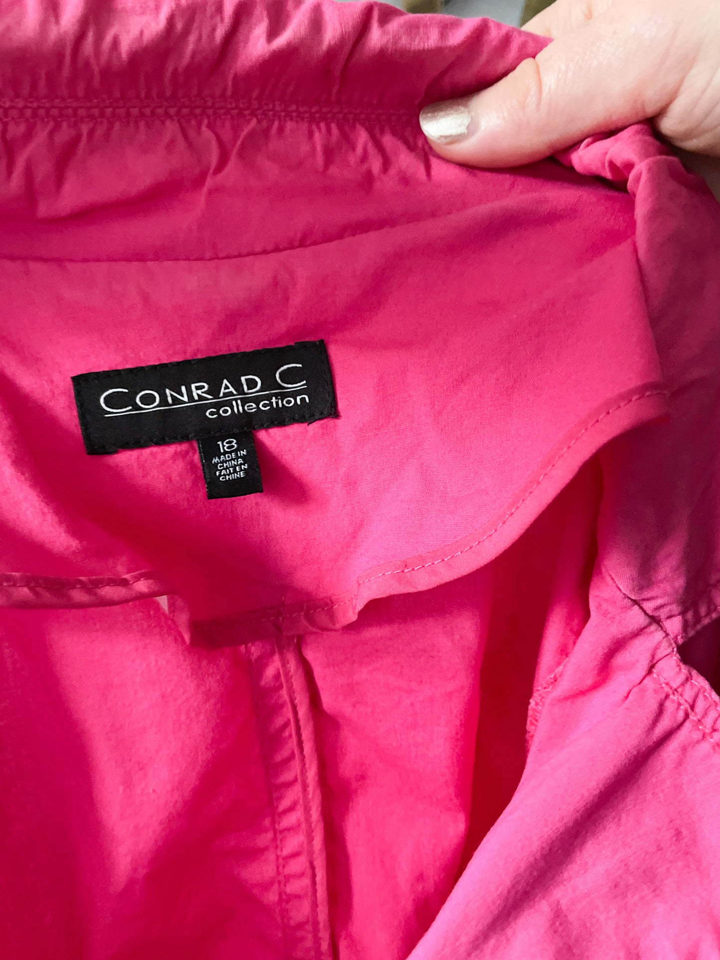 Conrad C Barbie Pink Cotton Stretch Jacket - Size 18