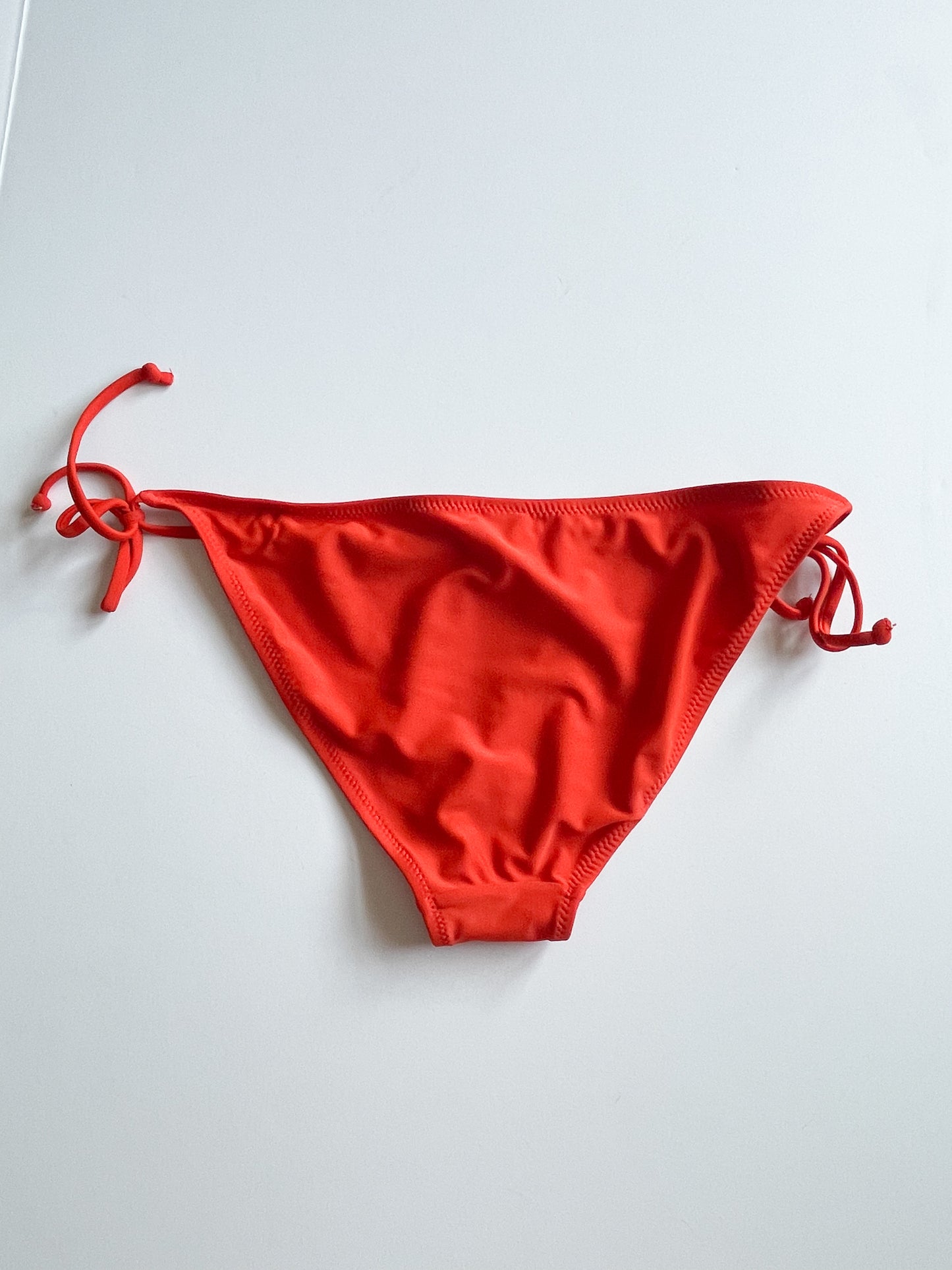 Orange String Bikini Bottoms - Small