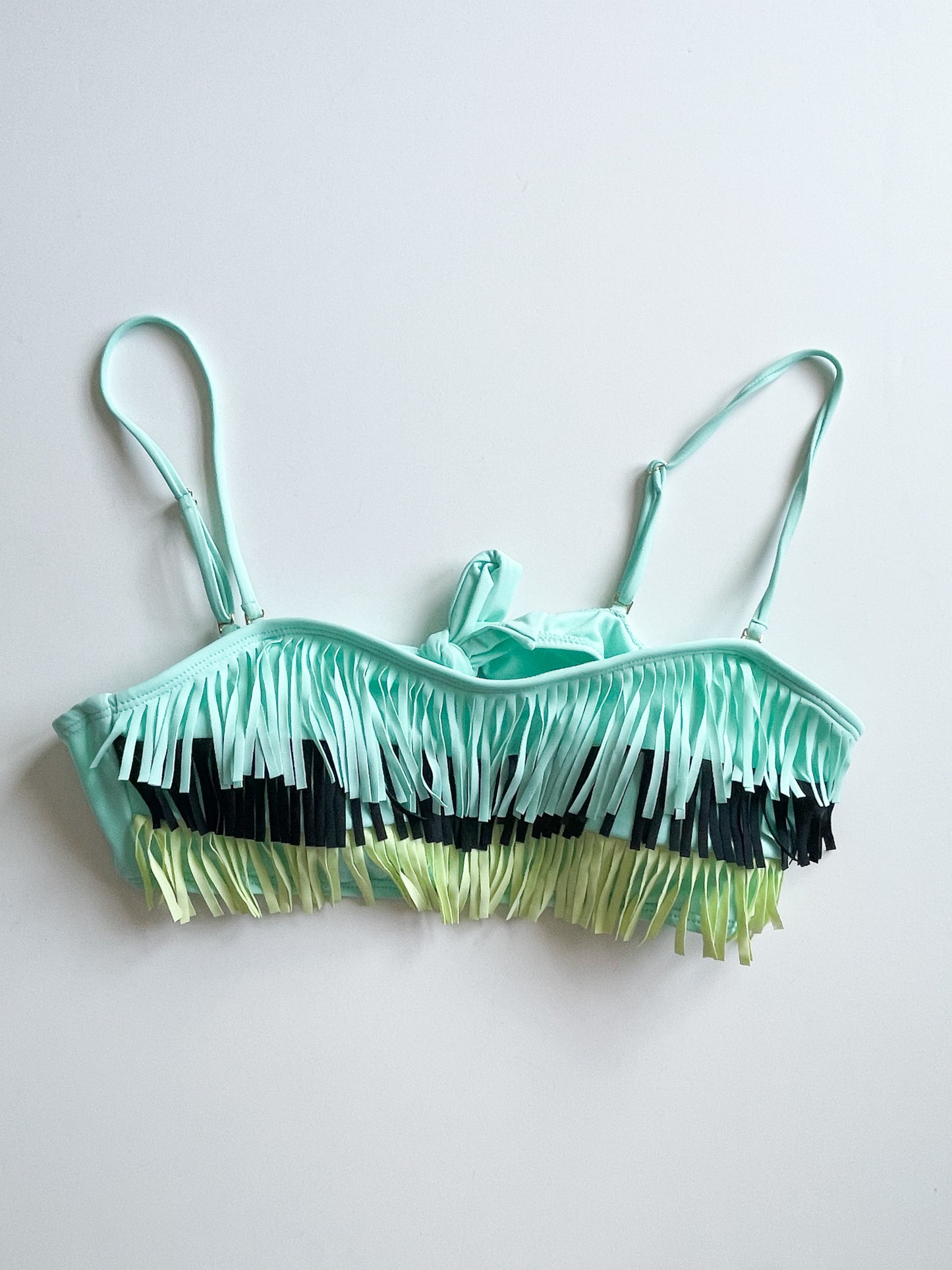 Island Soul Bandeau Bikini Top with Triple Fringe - L/XL