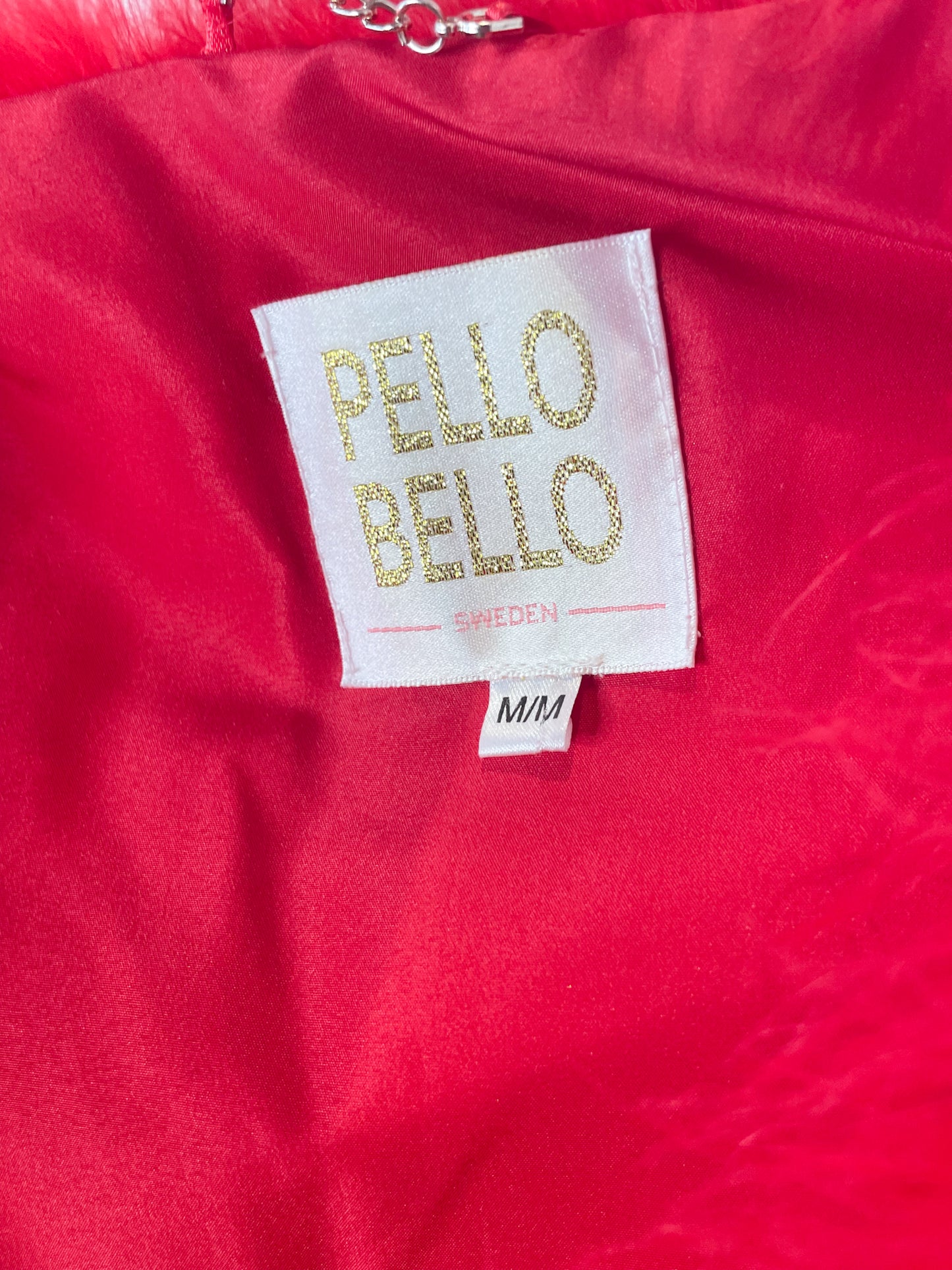 Pello Bello Red Real Feather Fluffy Statement Jacket - Medium (In-Store / Local KW Exclusive)