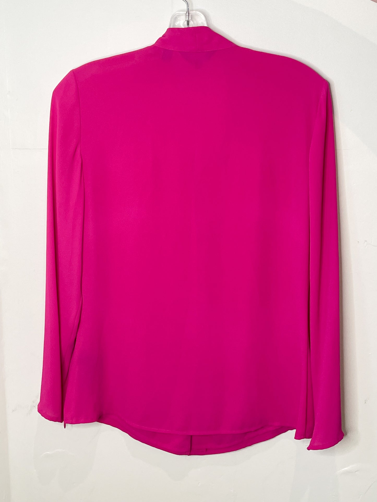 Ted Baker Barbie Pink Long Sleeve Zipper Cuff Top - Size 4