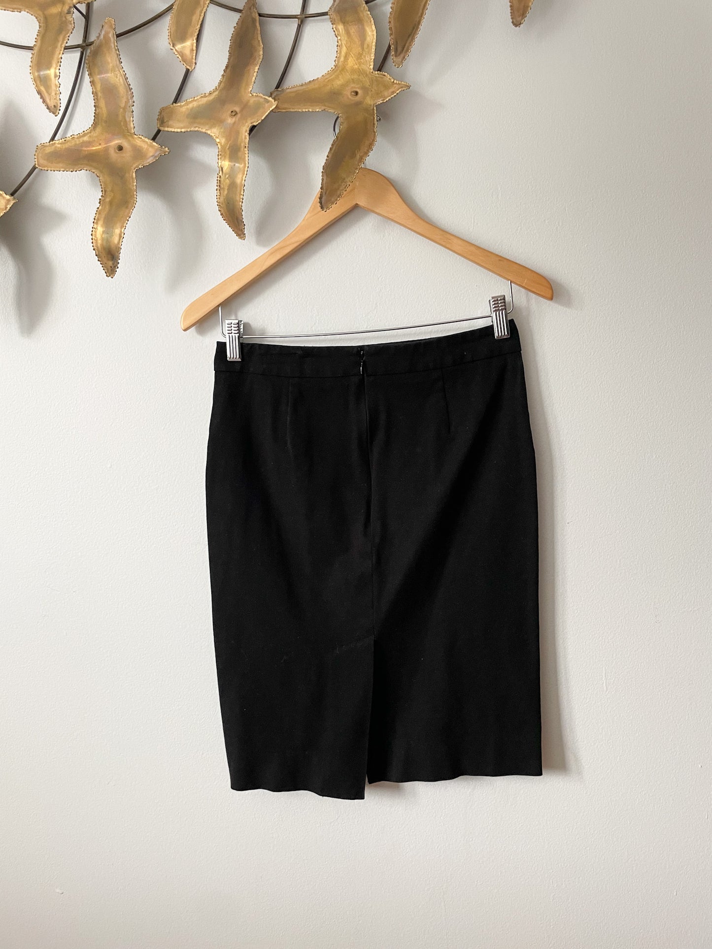 GAP Black Cotton Stretch Pencil Skirt - Small