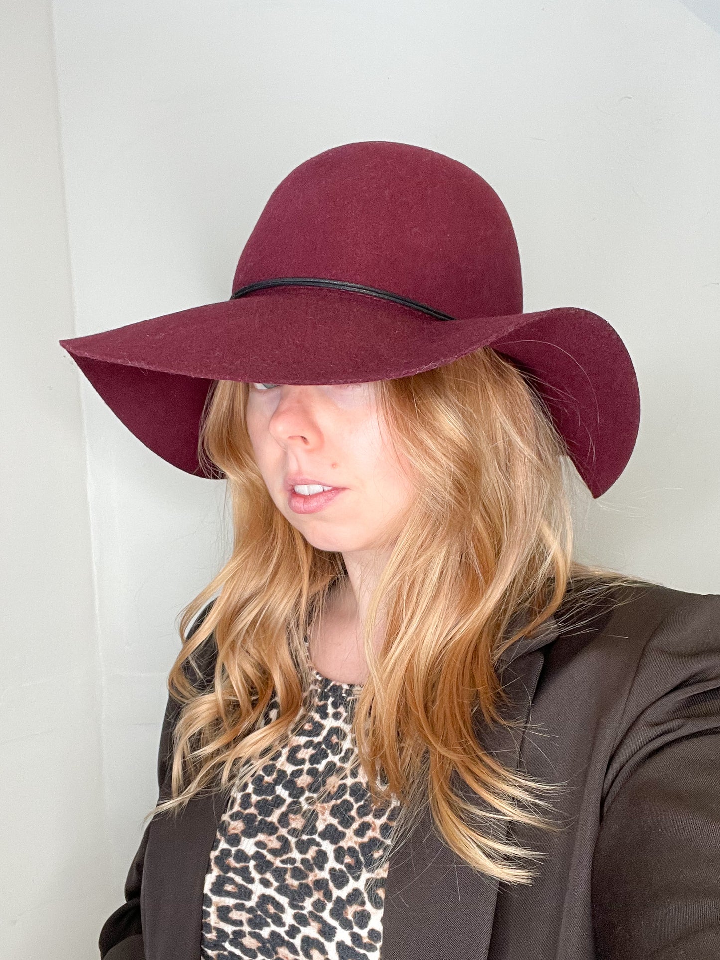 Kooringal Australia Wine Red 100% Wool Wide Brim Forever After Hat