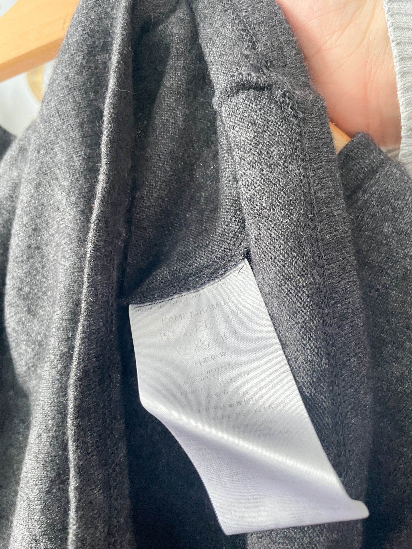 Giorgio Armani Grey Wool Blend Cropped Knit Top - XS/S