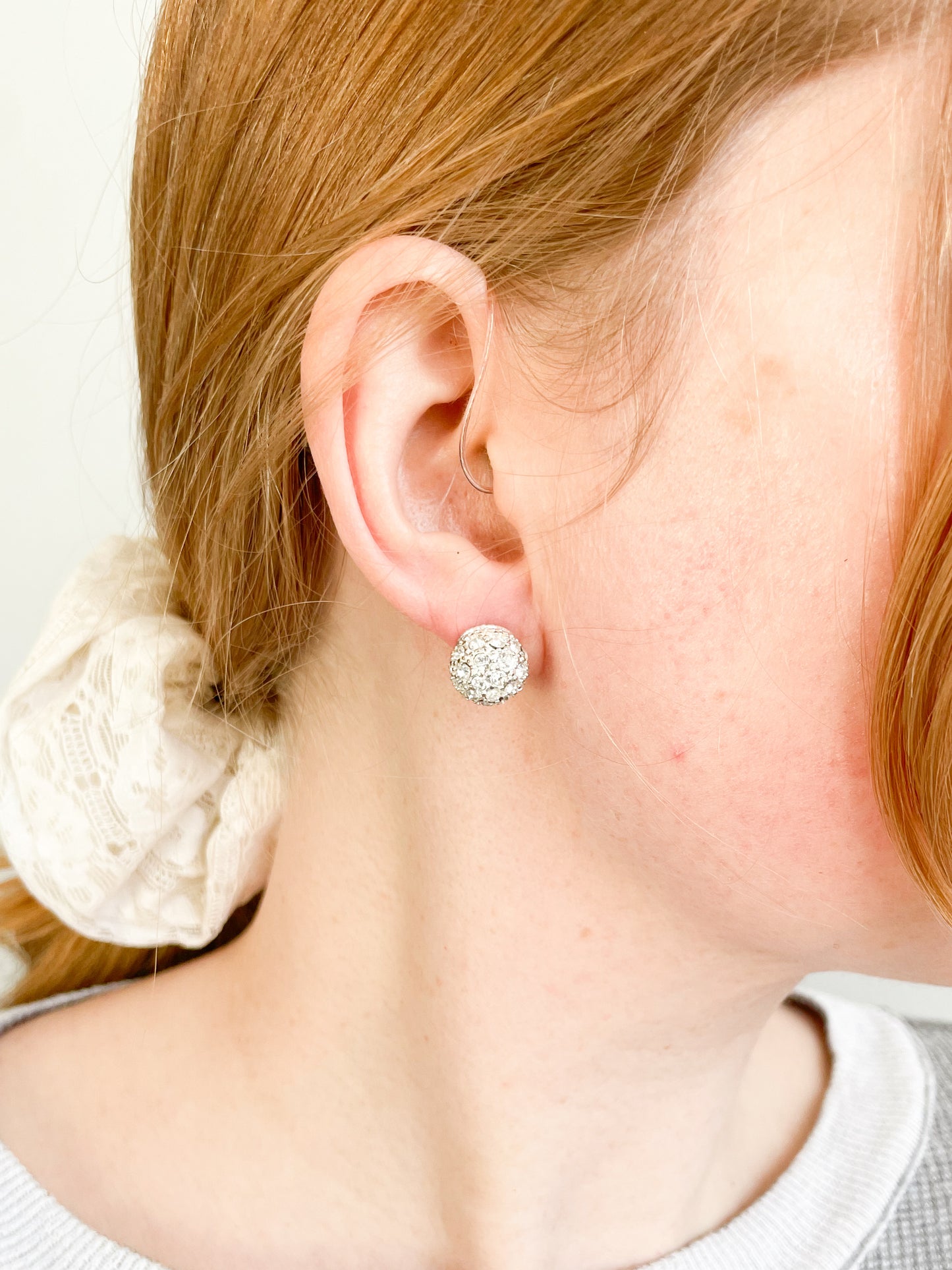 Crystal Sparkle Ball Stud Earrings