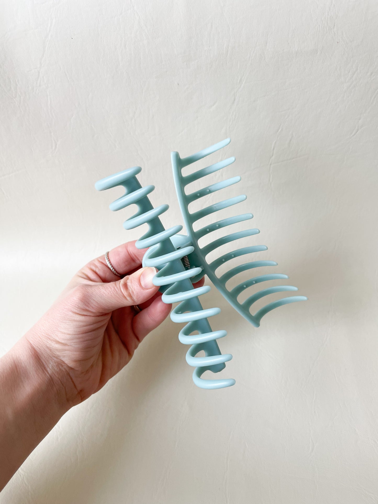 Matte Blue Oversized Hair Claw – Strong & Stylish