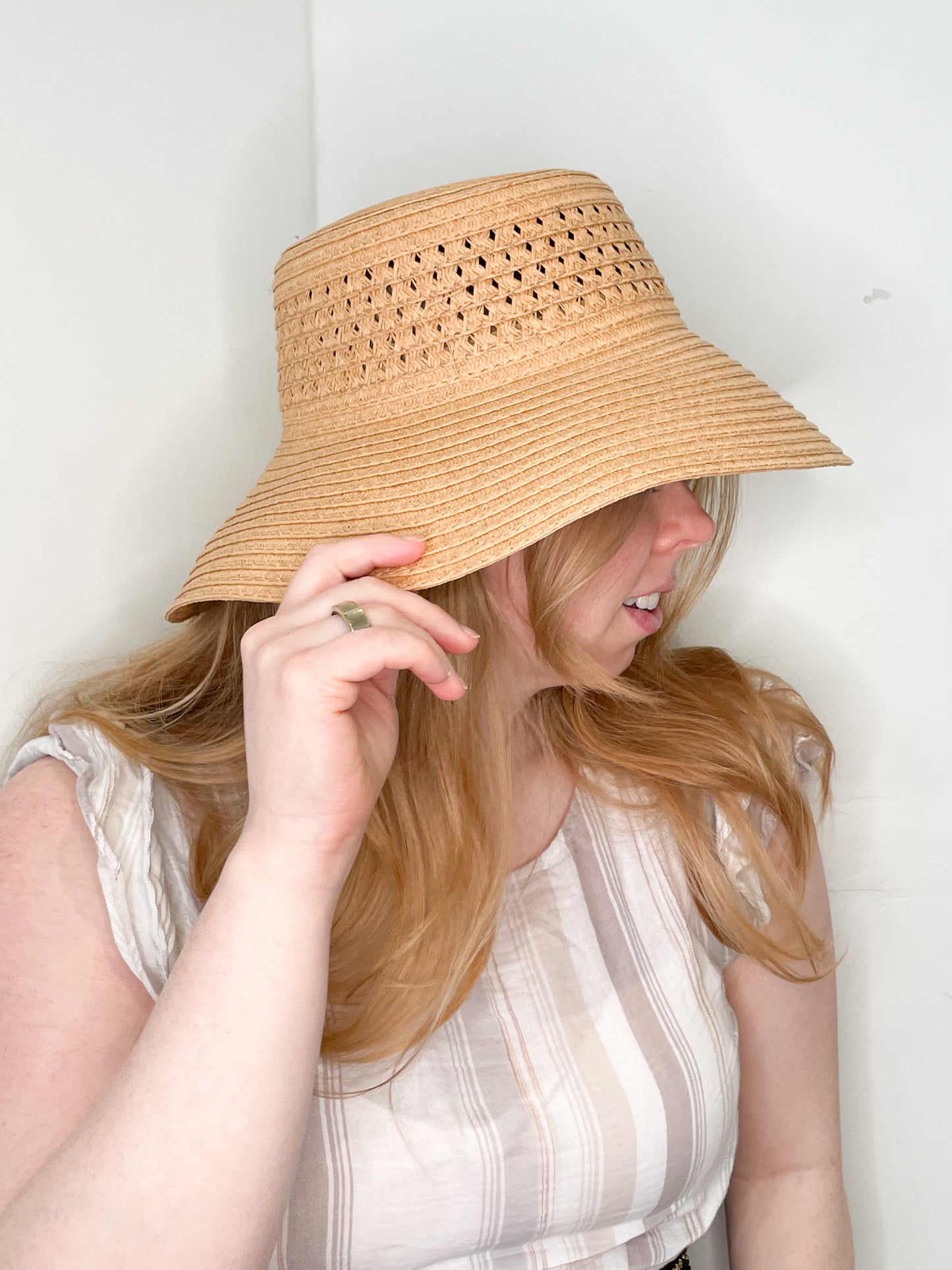 Wide Brimmed Woven Sun Hat