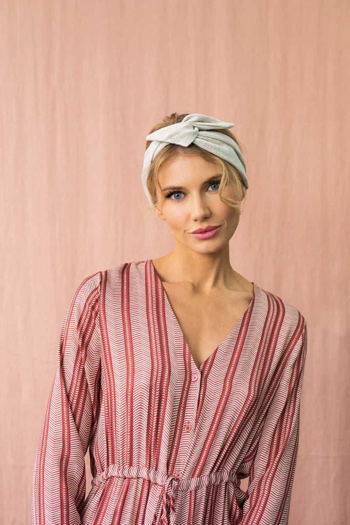 Beach 100% Linen Twisted Headband