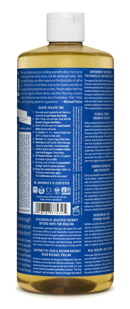 Peppermint - Dr. Bronner's Organic Pure Castile Liquid Soap