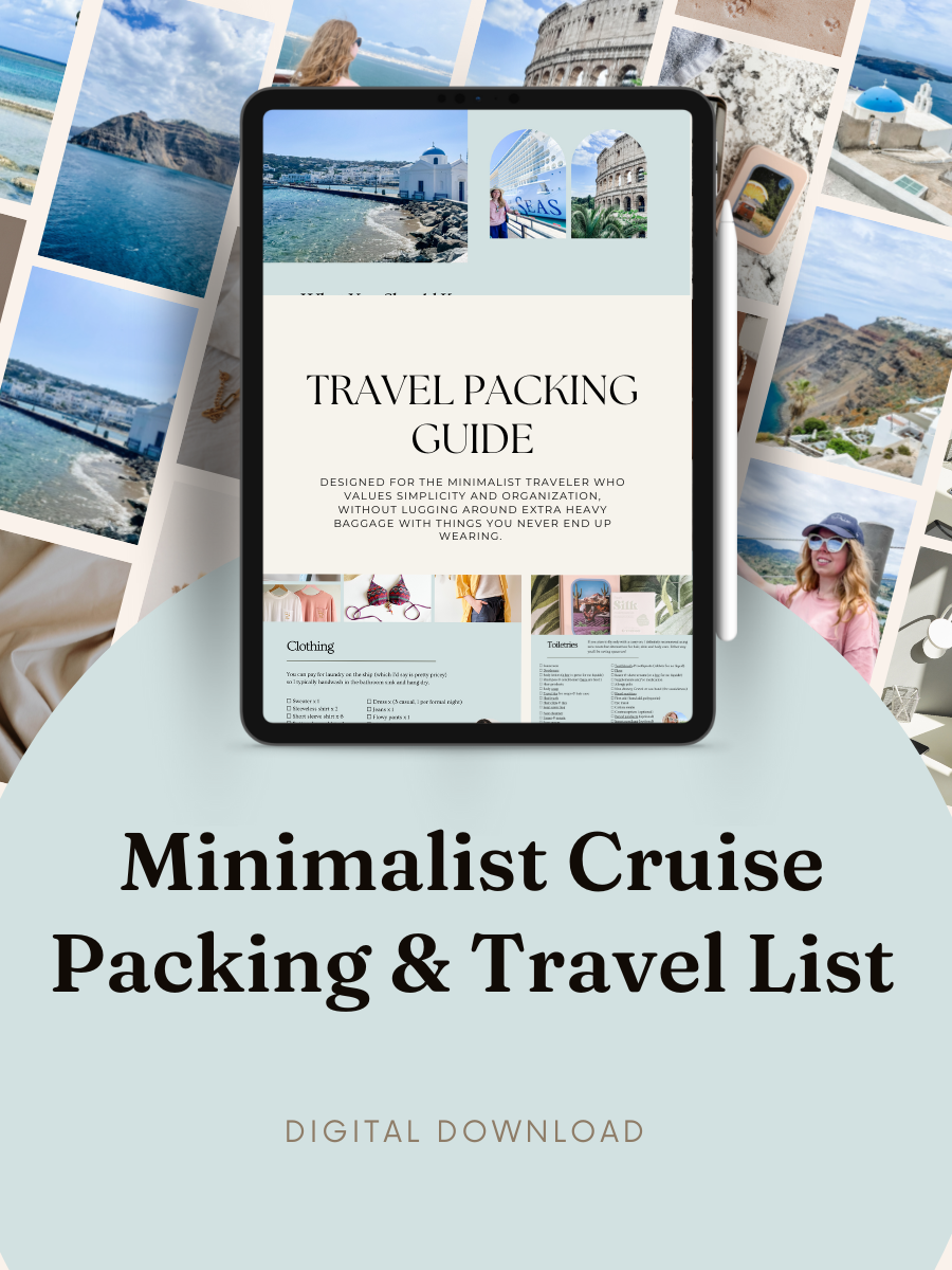 Minimalist Cruise Packing & Travel Guide - Printable & Instant Download Packing List