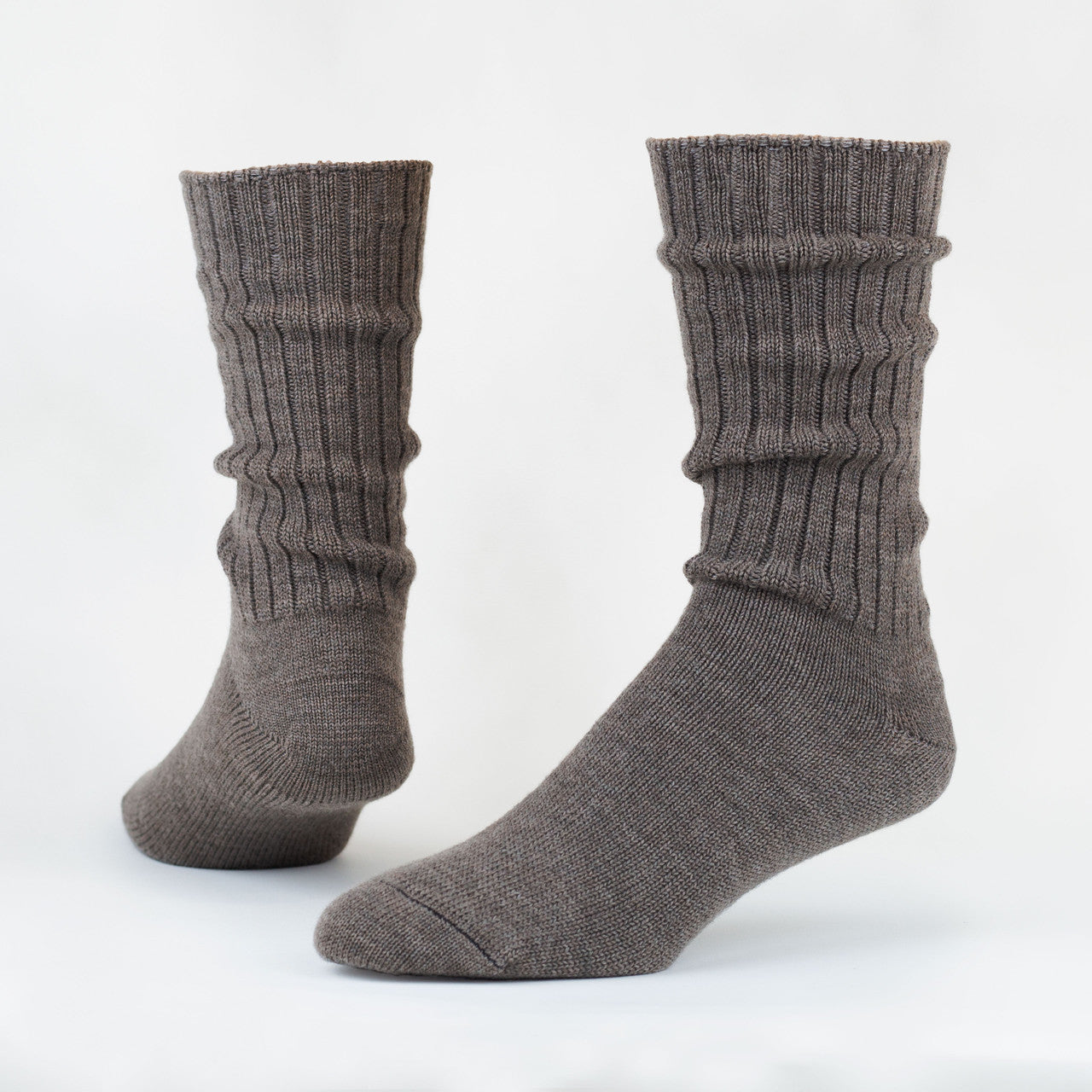 Maggie's Organics Heathered Dove Wool Socks - Crew