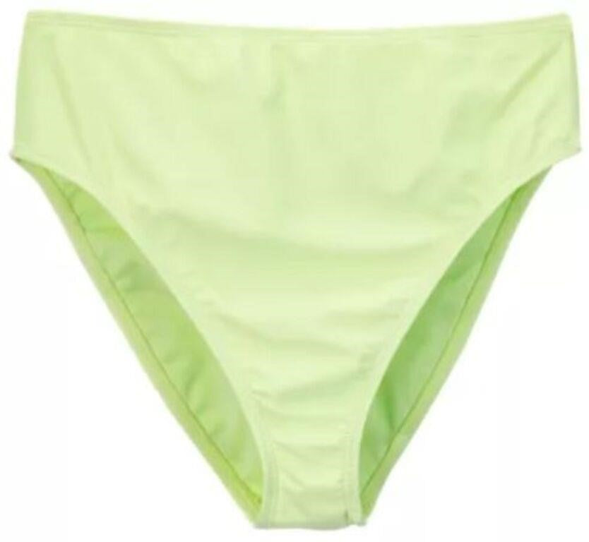 Island Soul Curve Citron Green High Waisted Bikini Bottoms NWOT - 1X