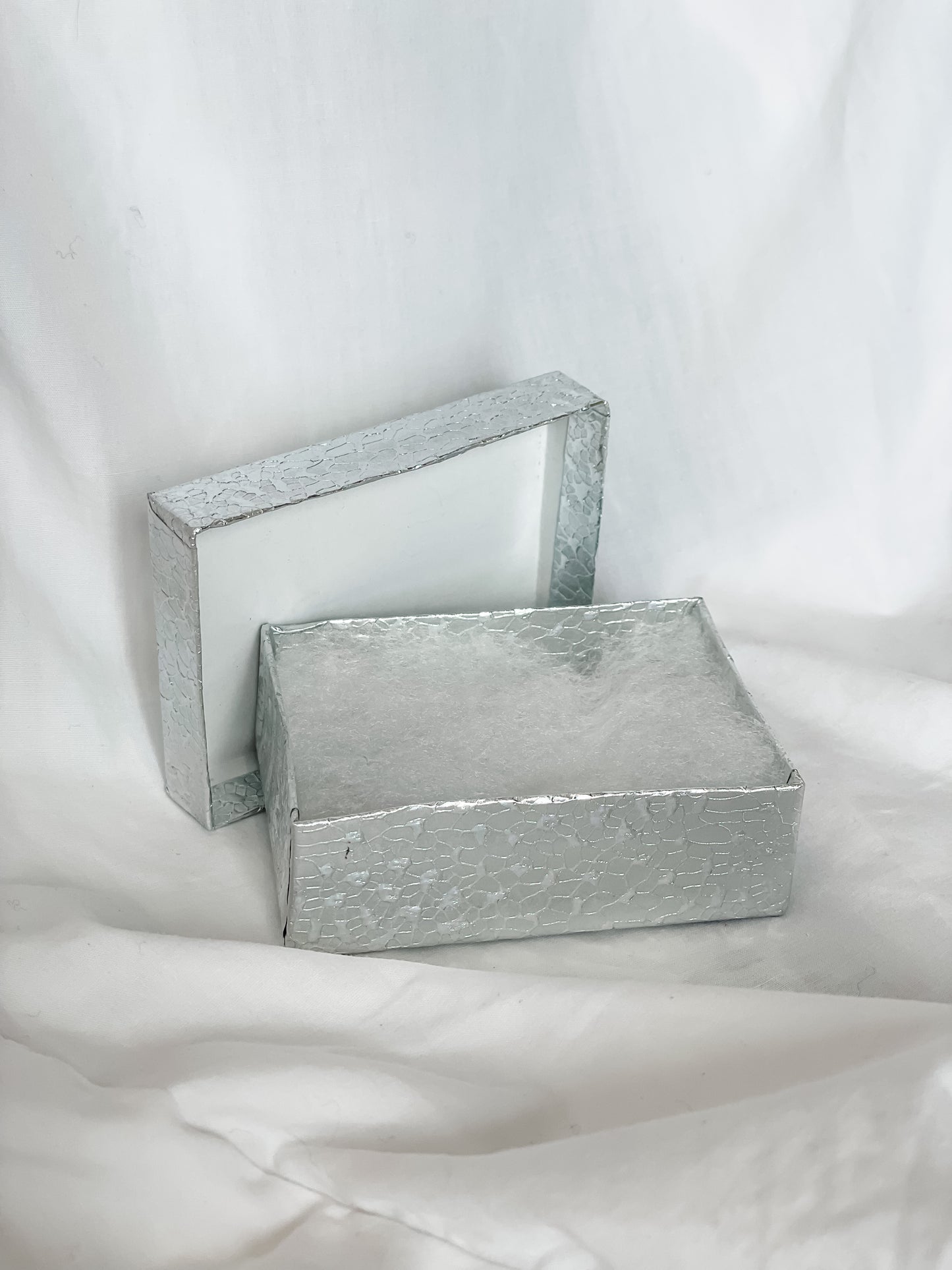 Silver Textured Small Gift Box
