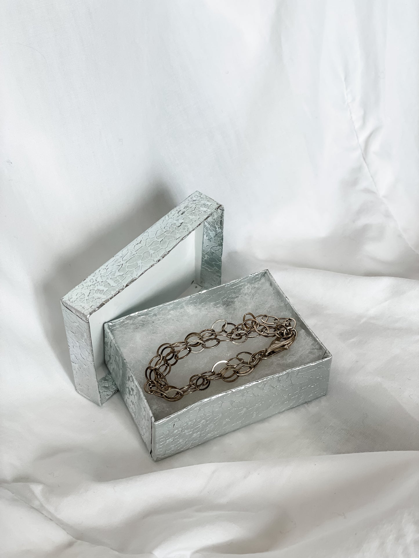 Silver Textured Small Gift Box