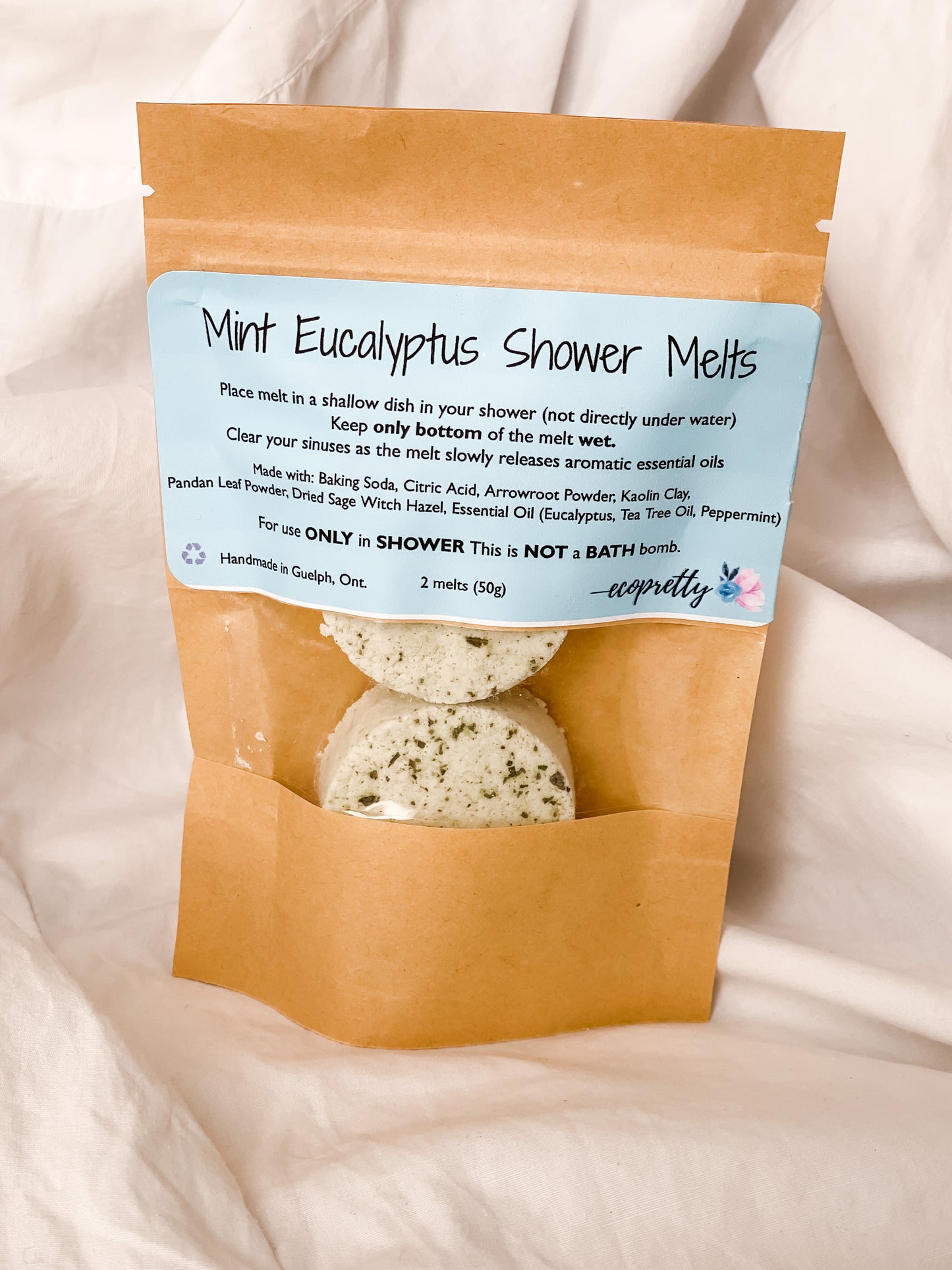 Natural Vegan Spa Shower Steamer Melts  - 2 Pack