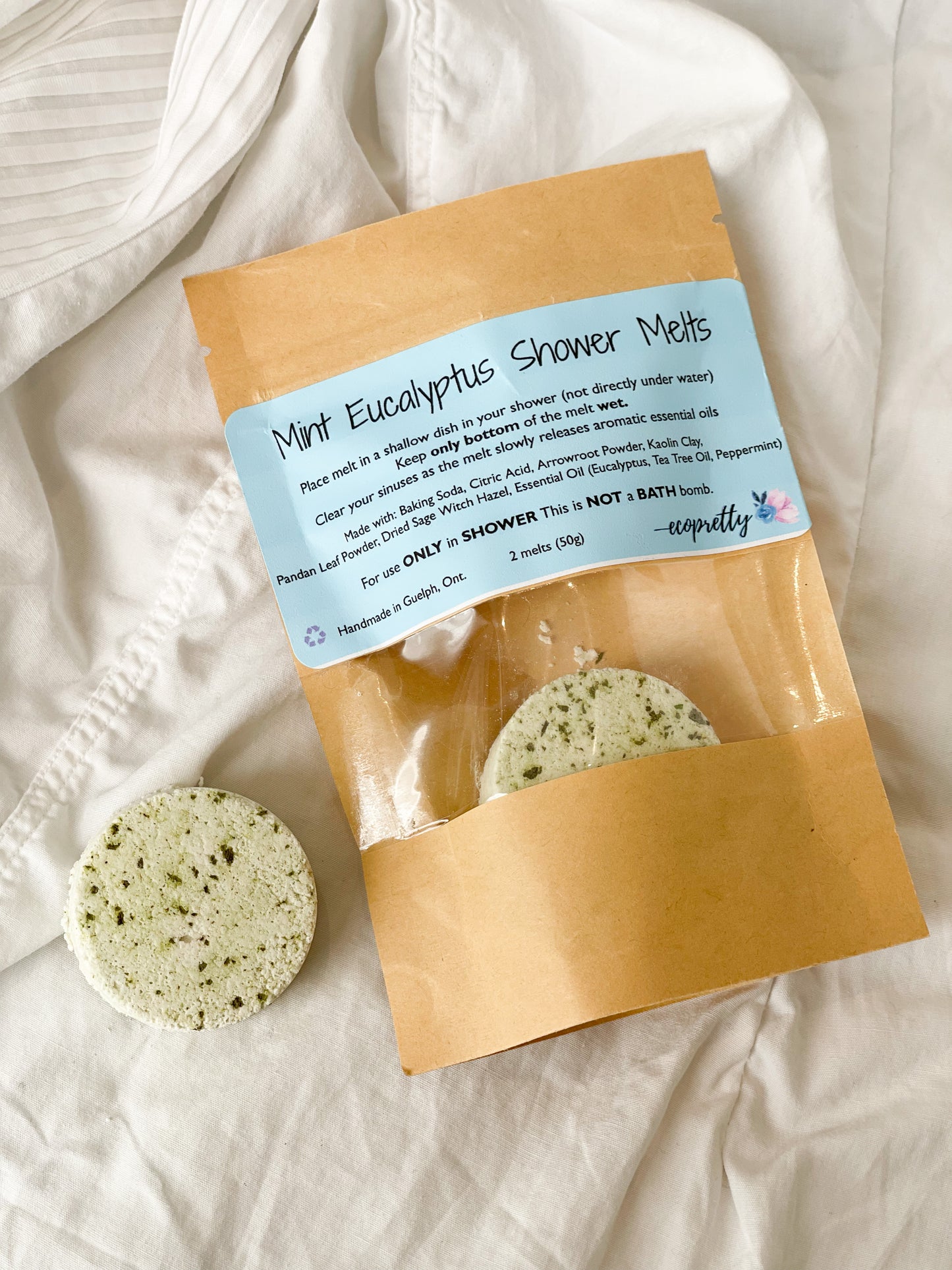 Natural Vegan Spa Shower Steamer Melts  - 2 Pack