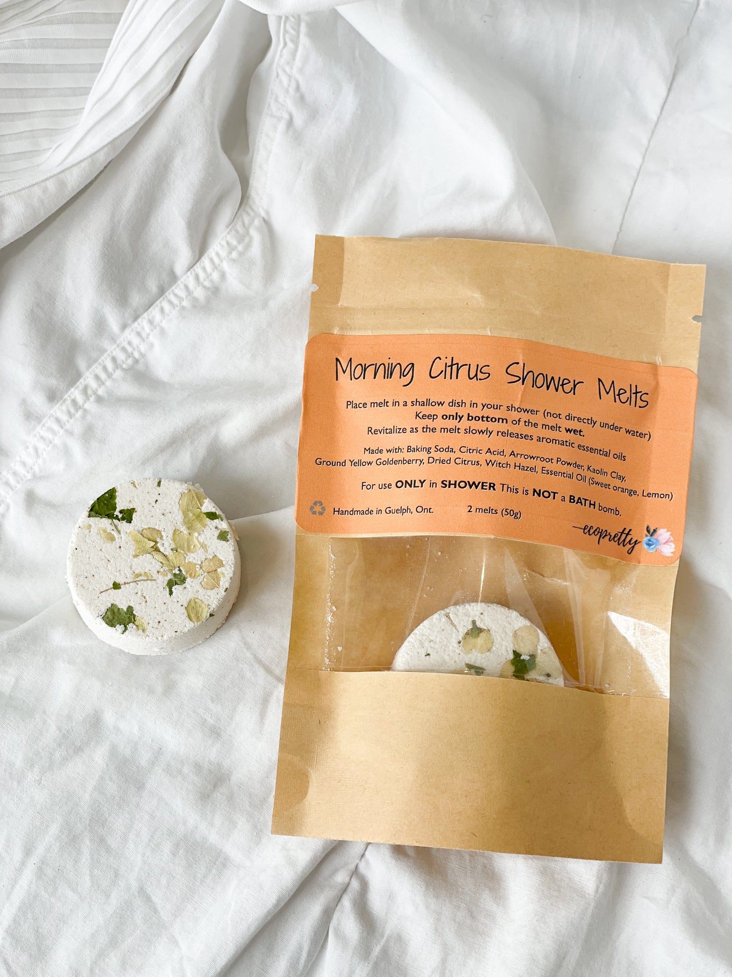 Natural Vegan Spa Shower Steamer Melts  - 2 Pack