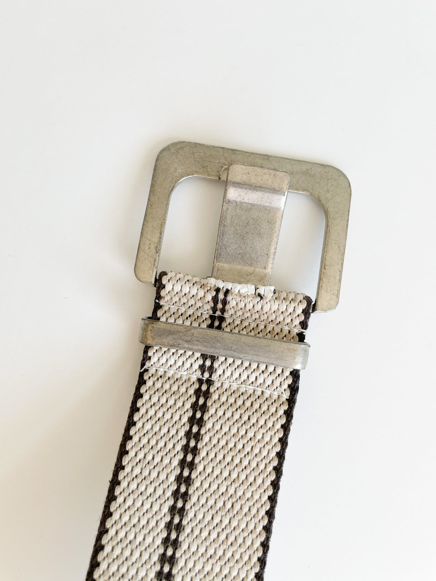 Beige Stripe Utility Belt - M/L