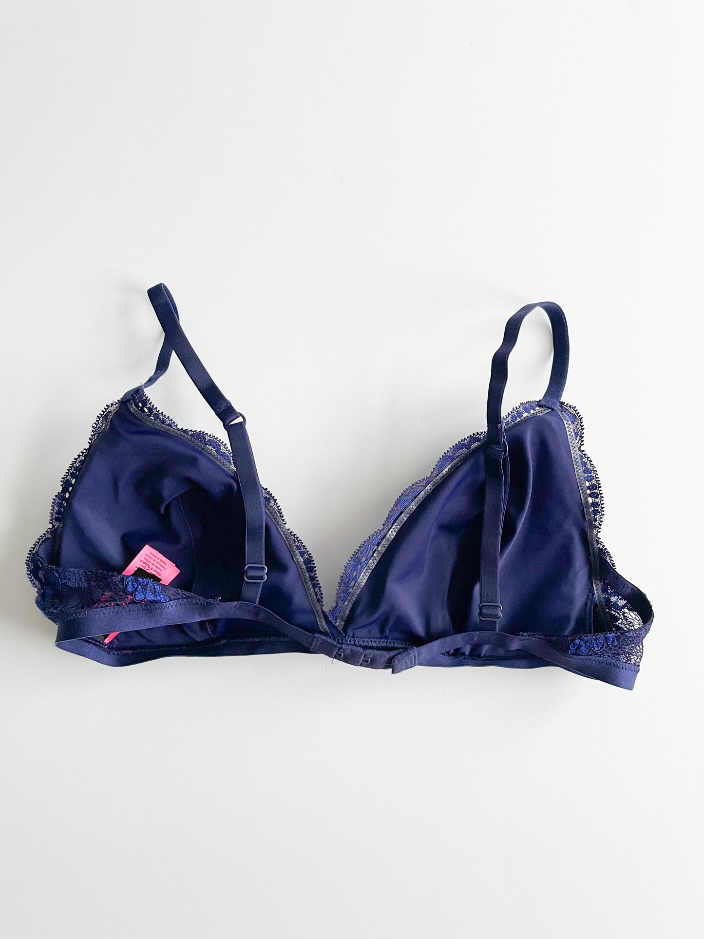 La Senza Blue Lace Lined Triangle Bralette - Medium