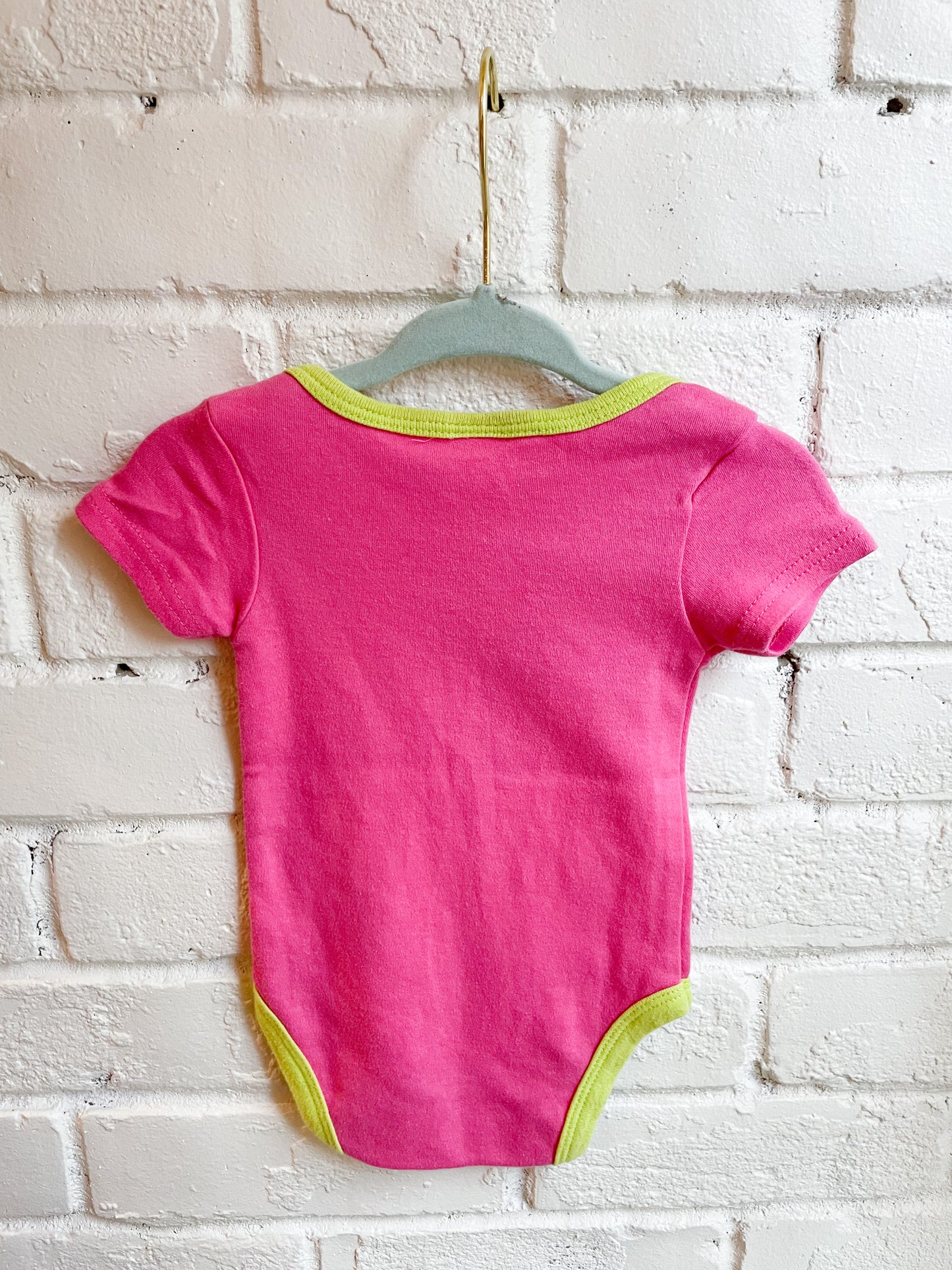 Baby Gear Pink Merry Christmas Metallic Baby Body Suit - 3-6 Months