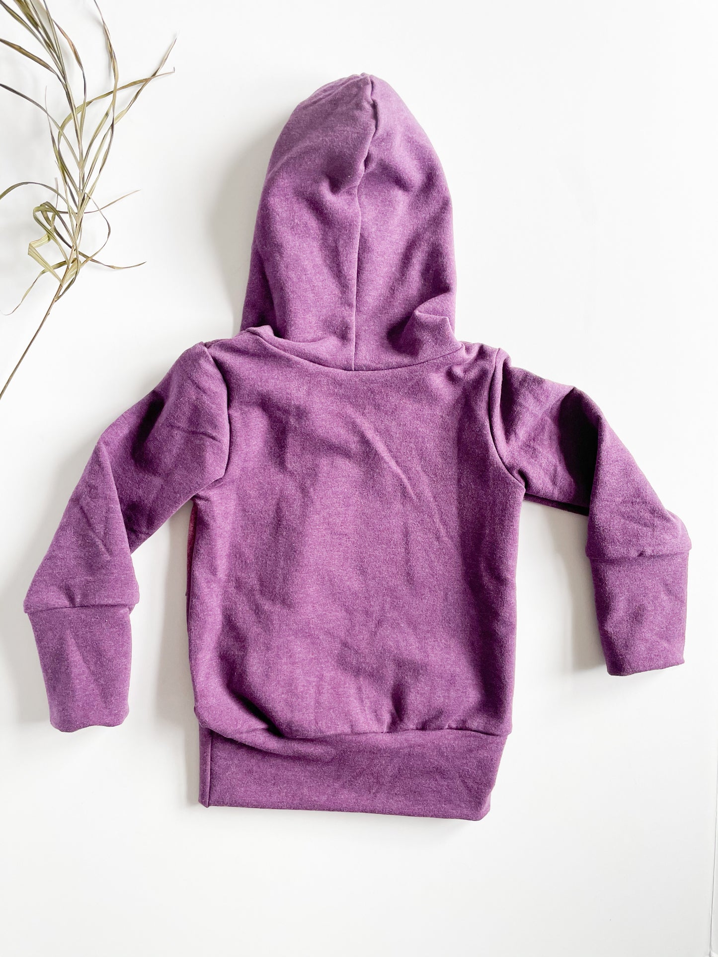 Purple Pink Ombre Plant Grow-With-Me Baby Hoodie - 6 Months - 3 Years