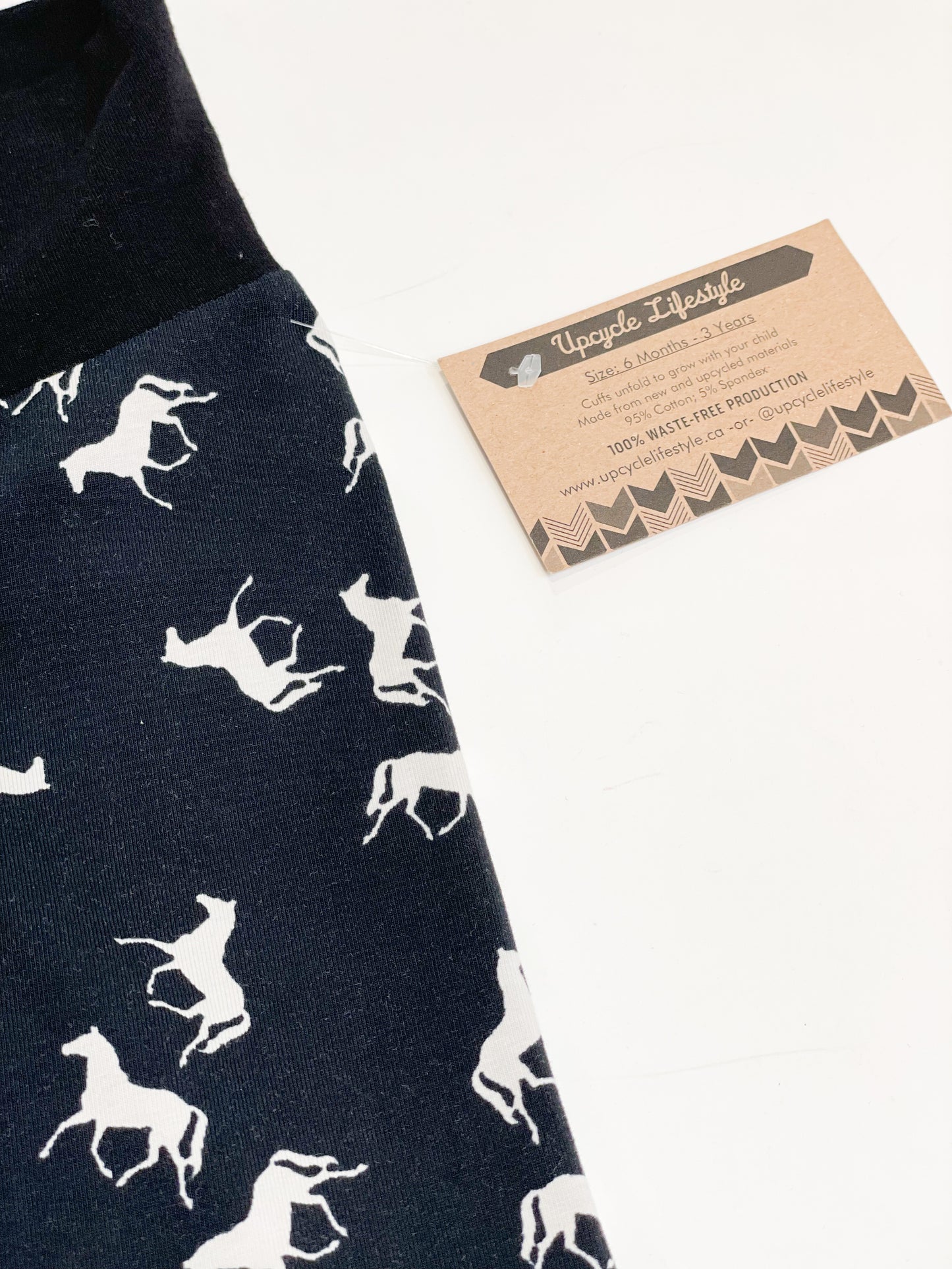Navy Horse Grow-With-Me Baby Leggings - 6 Months to 3 Years