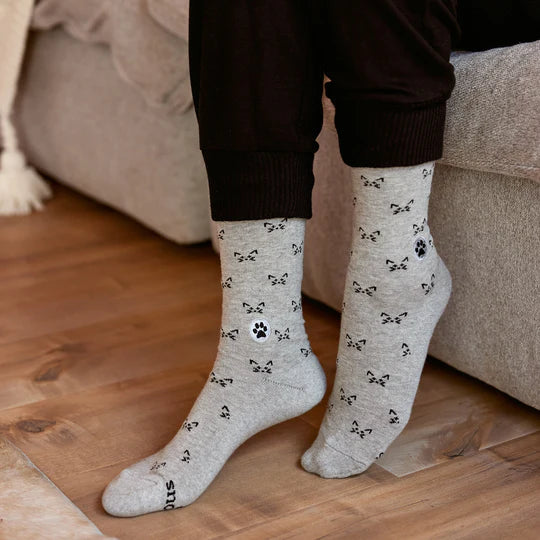 Socks that Save Cats - Gray Cats with Whiskers