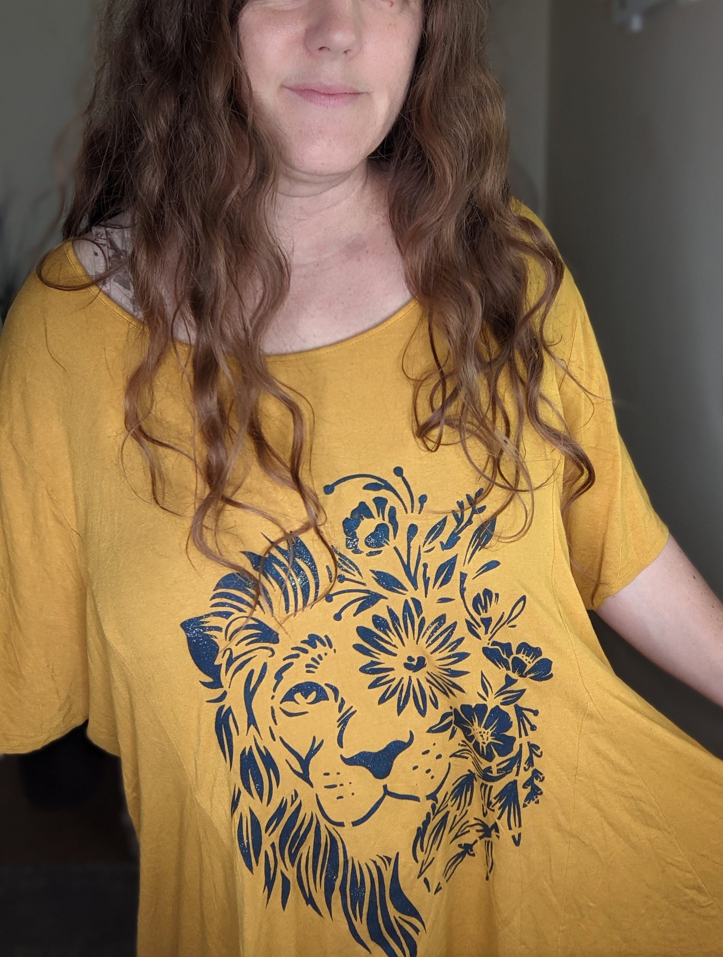 Mustard Lion Soft Stretchy Jersey T-Shirt - 4XL