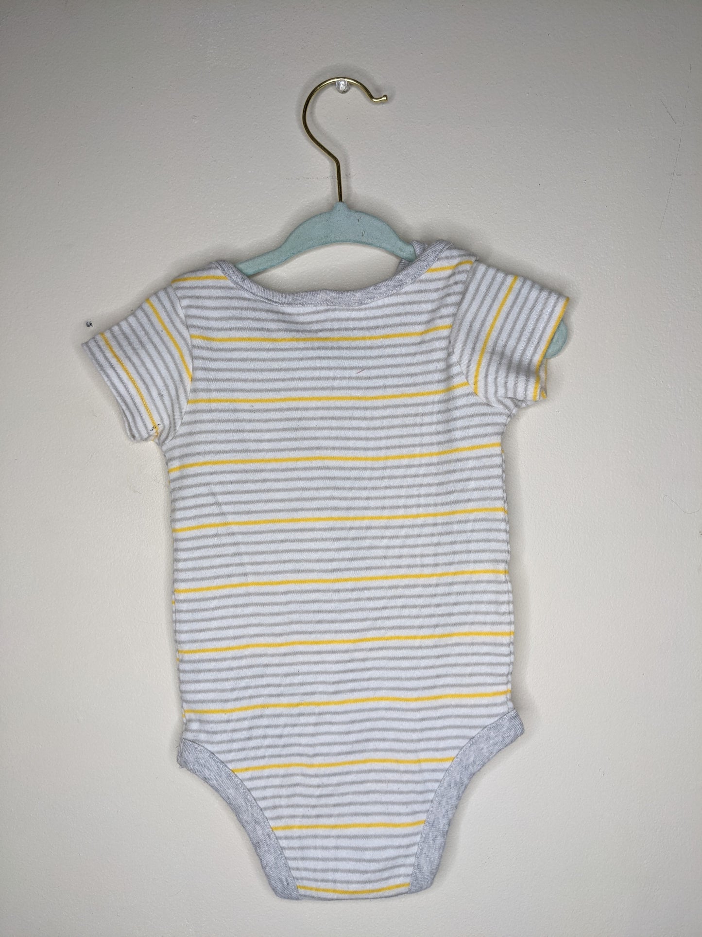 Pastel Stripe Rose Haired Baby Bodysuit - 3-6 months