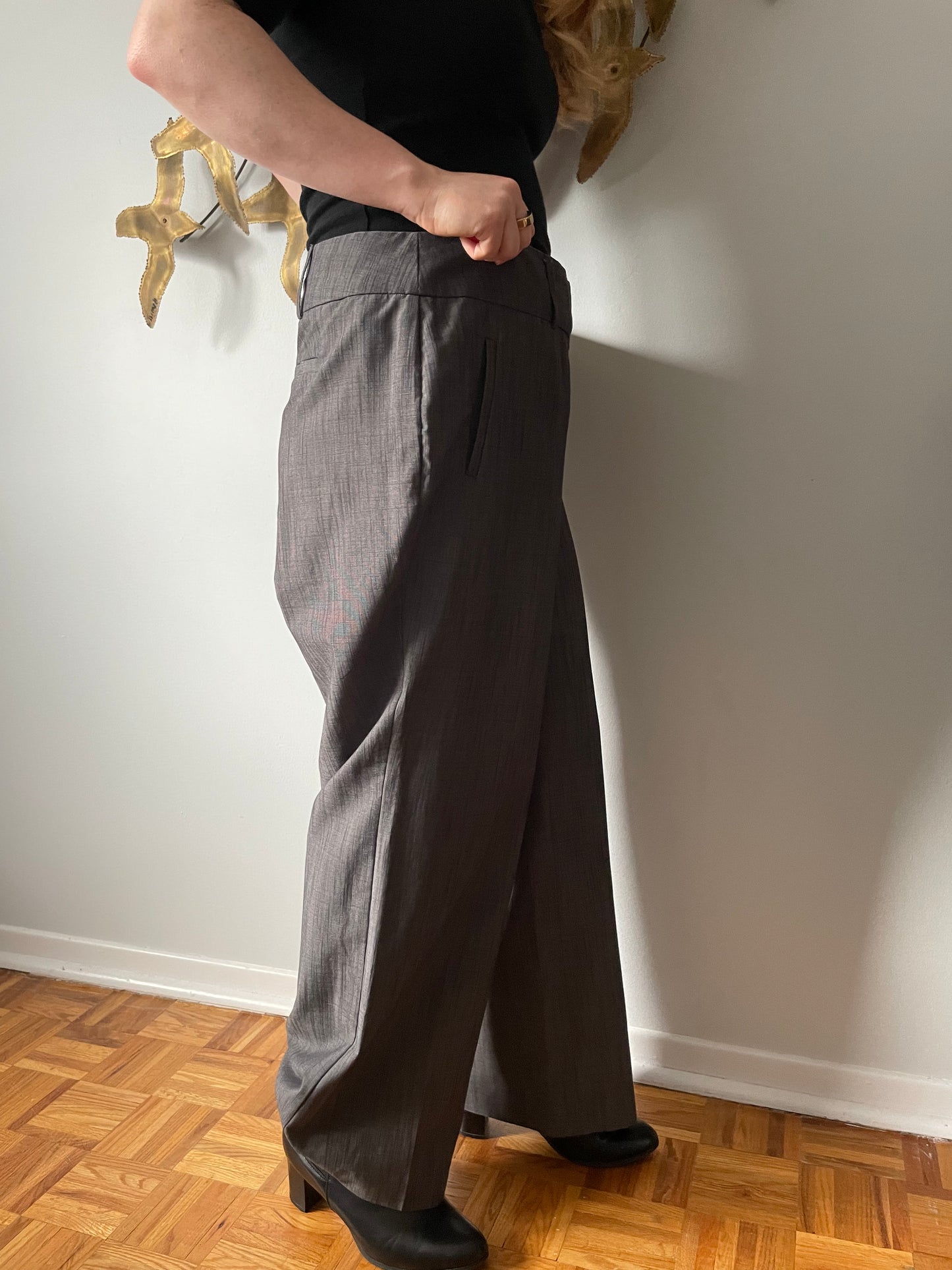 Ricki's Grey Straight Leg Trouser Pants - Size 16