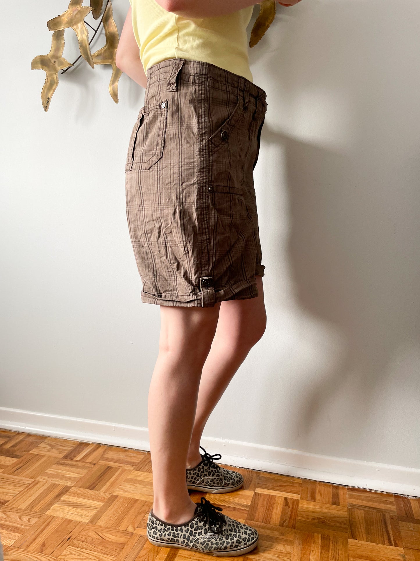 Denver Hayes Vintage Contemporary Fit Cotton Stretch Cargo Shorts - Size 18
