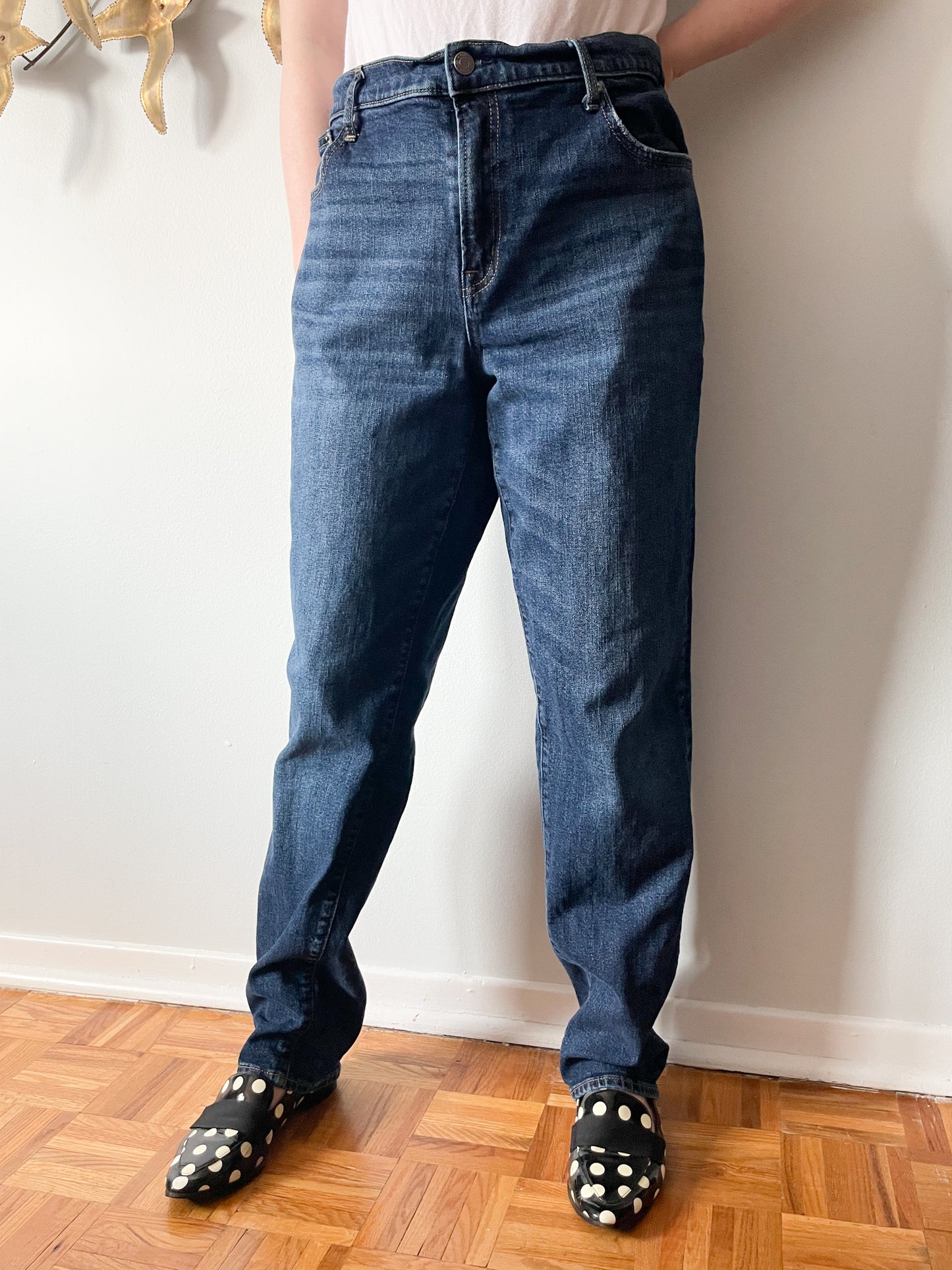 Gap Mid Wash High Rise Slim Cut Jeans - Size 16