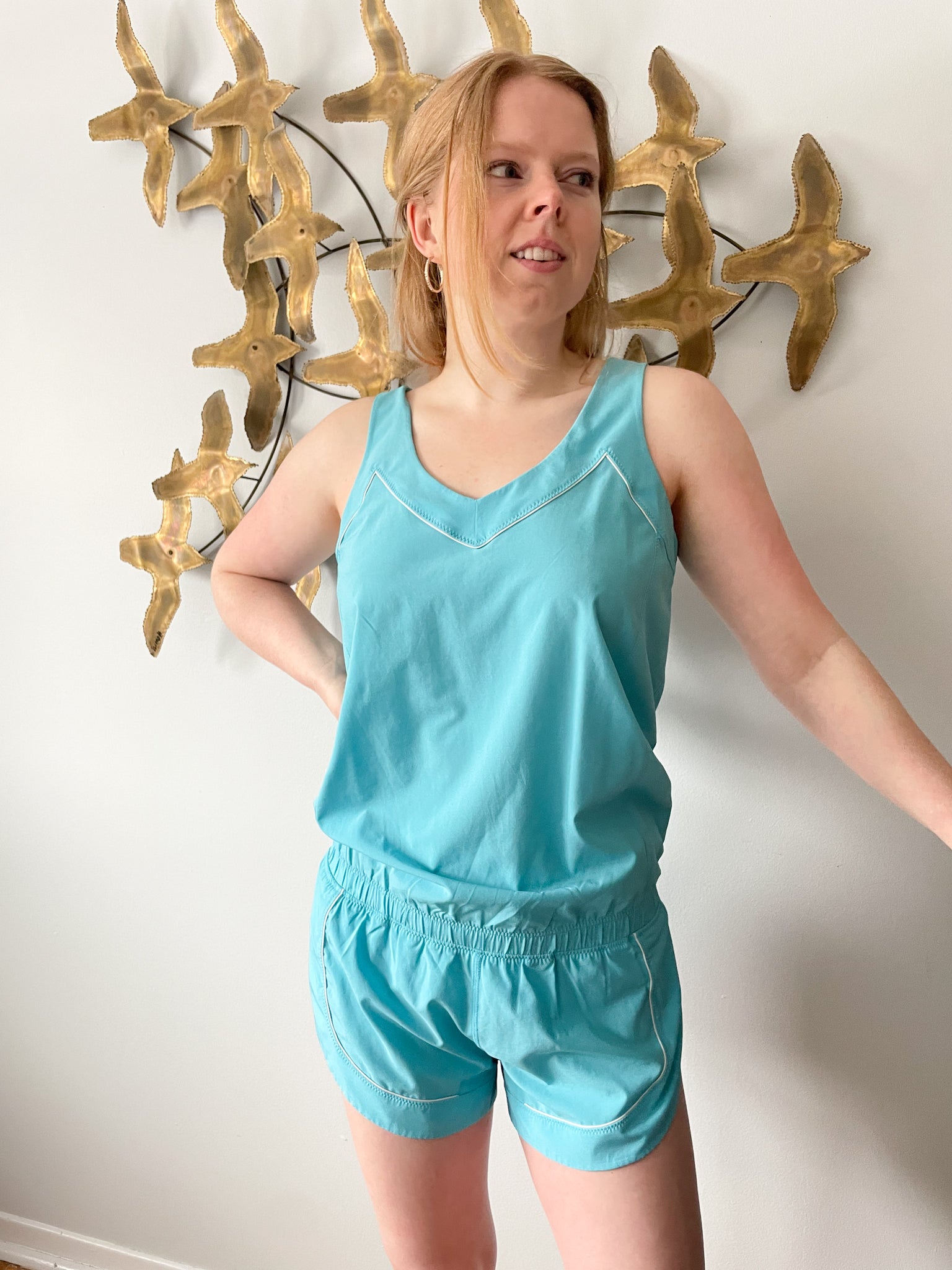 Lululemon Baby Blue Stretch Cutout Back Romper - Size 8 (Small) – Le Prix  Fashion & Consulting