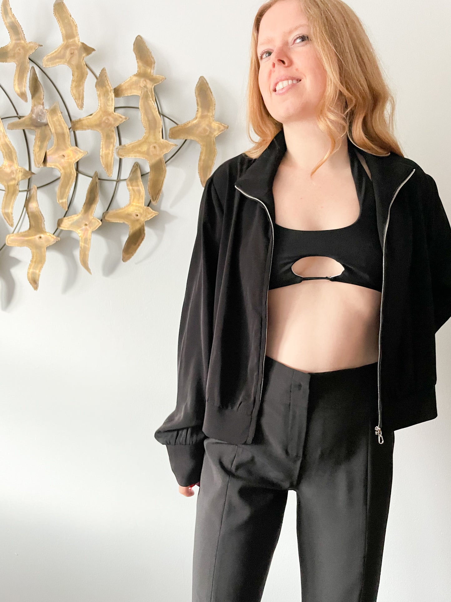 Black Cut Out Bikini Top - Medium