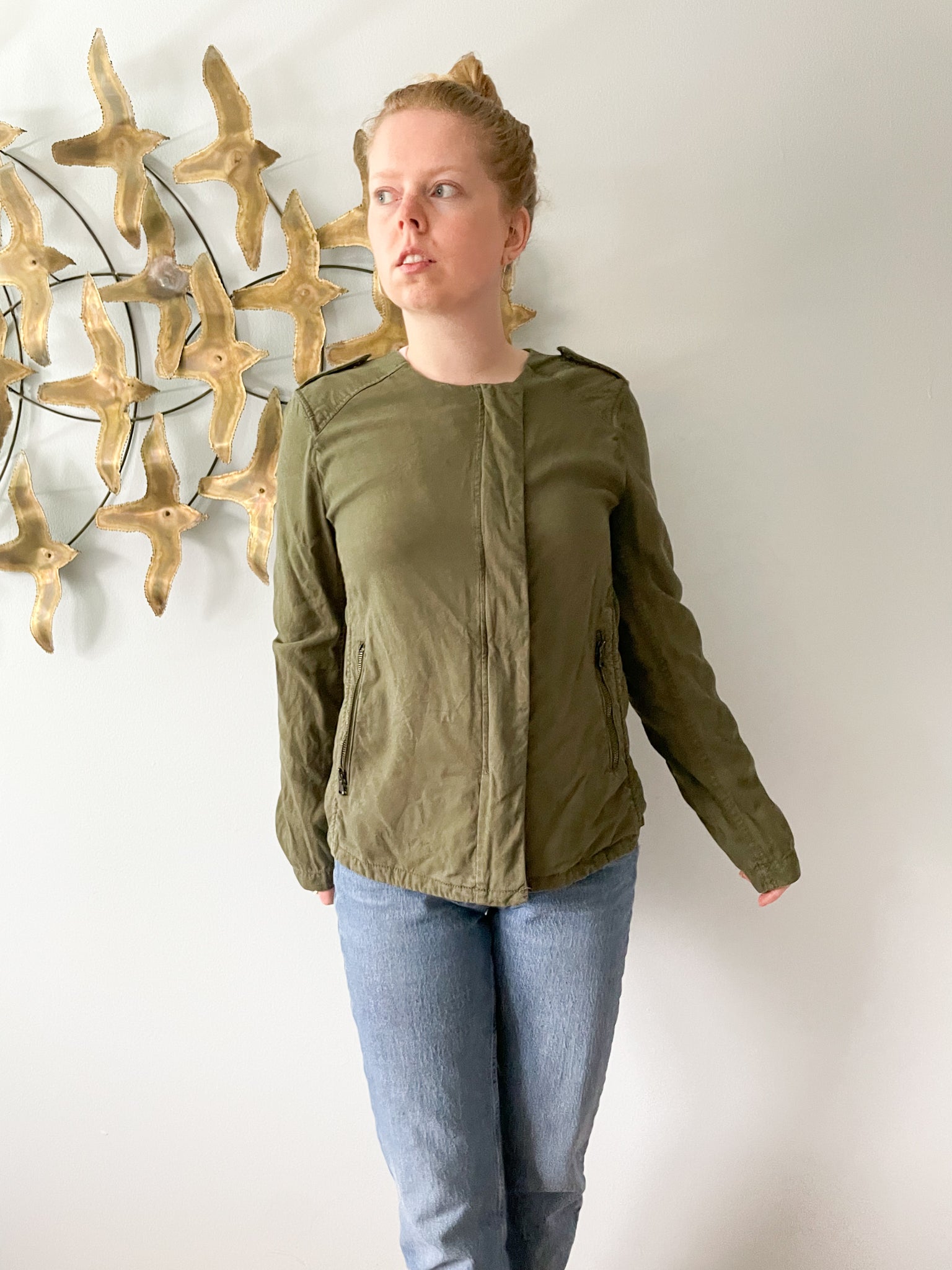 GAP Olive Green Lyocell Utility jacket Medium – Le Prix Fashion   Consulting