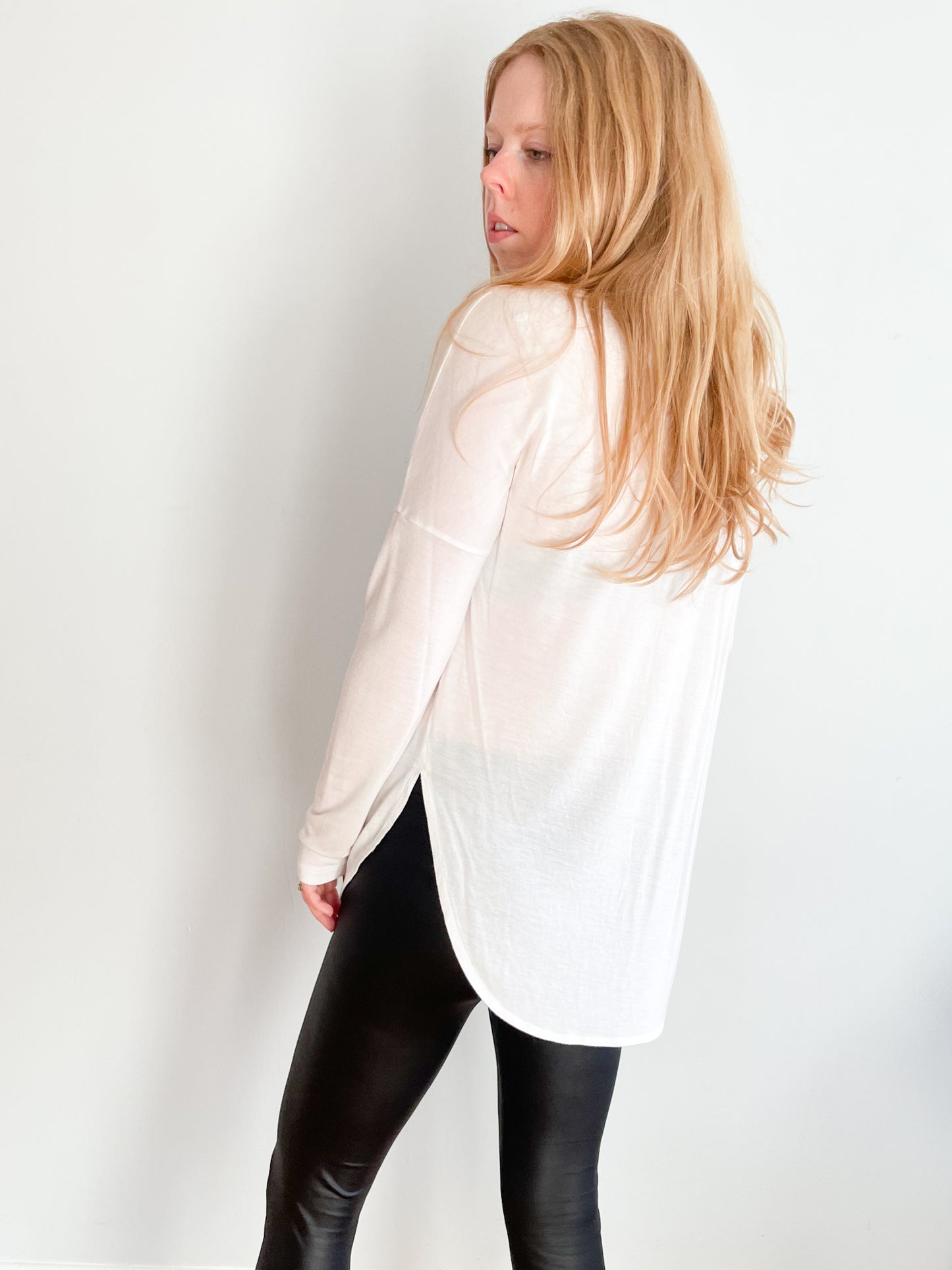 Banana Republic White Soft Draping Tunic Top - Small