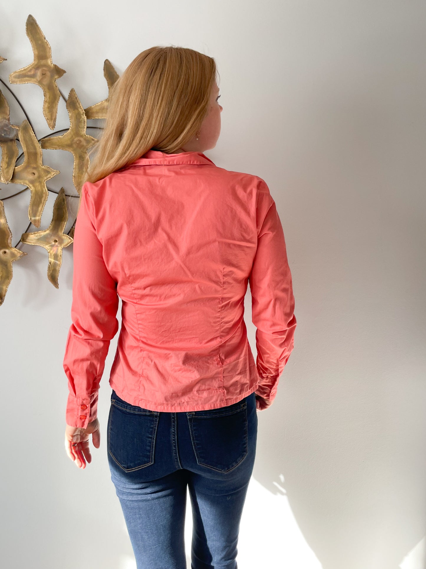 Mexx Pink 100% Cotton Button Down Blouse Top - Small