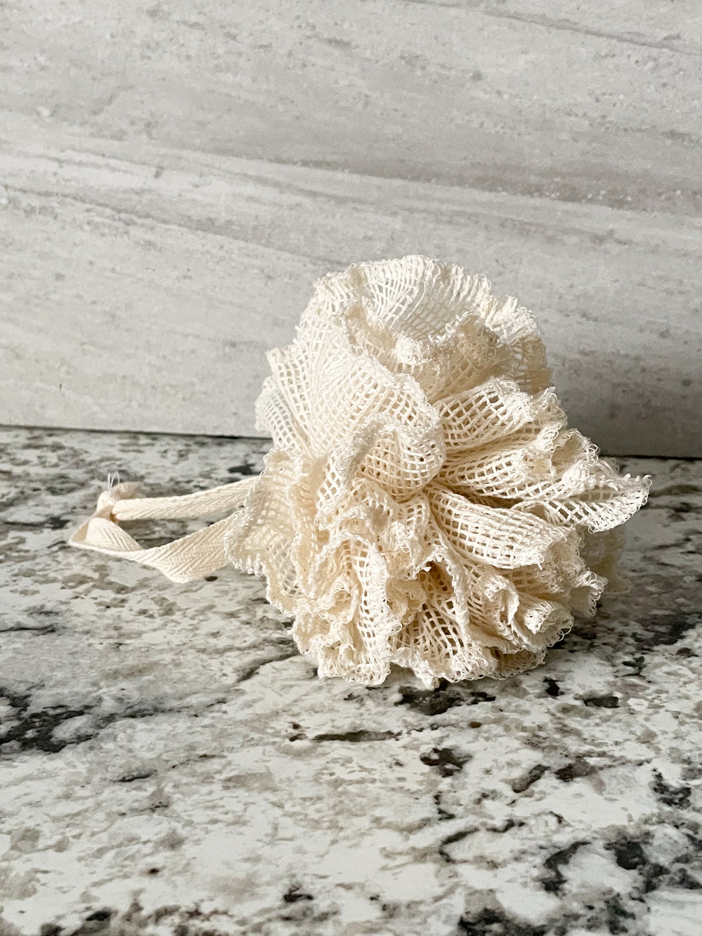 Organic Unbleached Cotton Shower Pouf Loofah