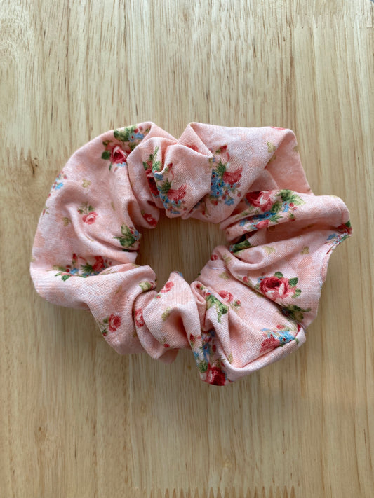 Upcycled Scrunchie - Vintage Pink Floral