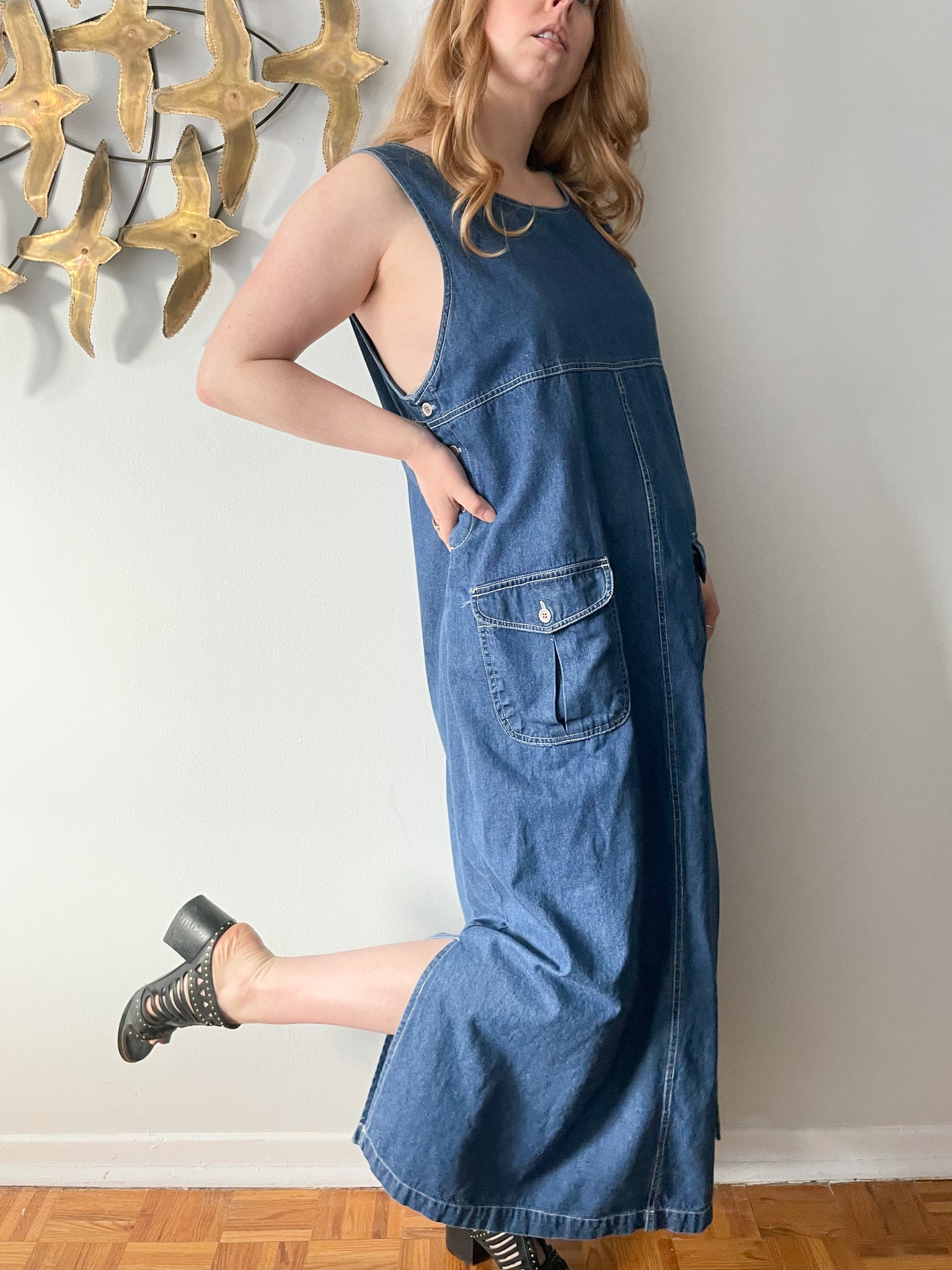 Vintage Zero Forecast Denim Sleeveless Dungaree Dress - Large – Le Prix  Fashion & Consulting