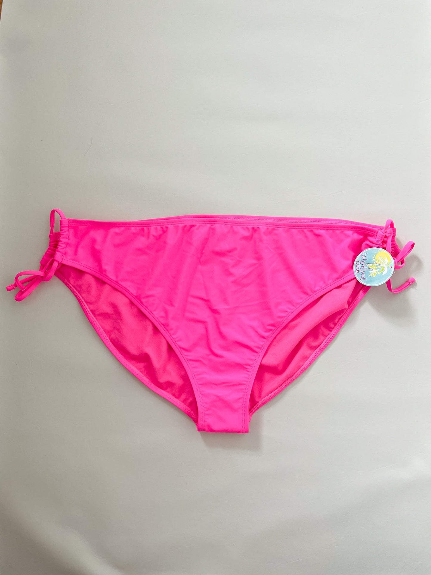 Island Soul Curve Neon Pink Hipster Cutout Bikini Bottoms NWT - 3X