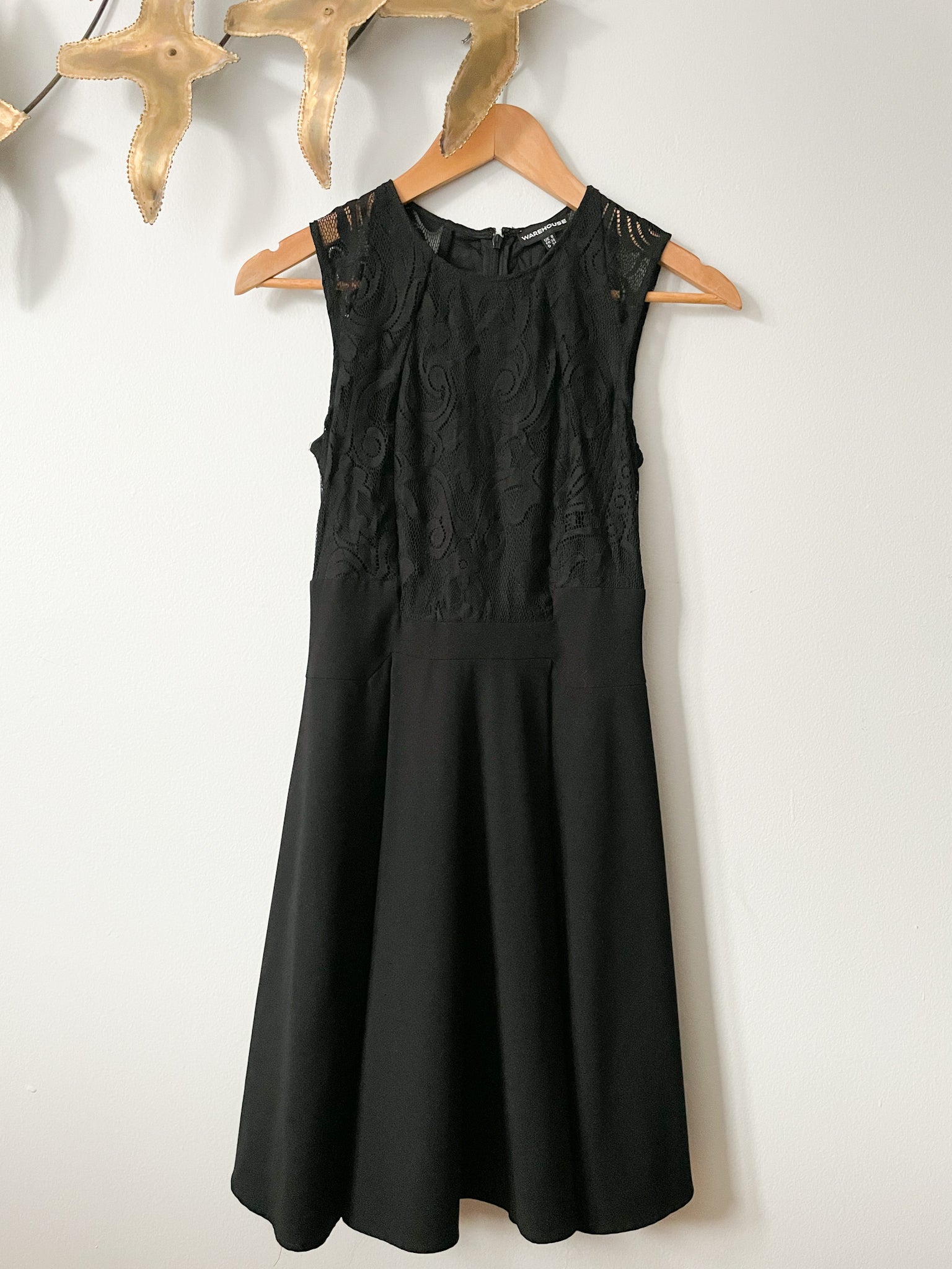Warehouse Black Fit Flare Lace Dress - XS Le Prix Fashion & Consulting Warehouse Black Fit Flare Lace Dress - XS Le Prix Fashion & Consulting
