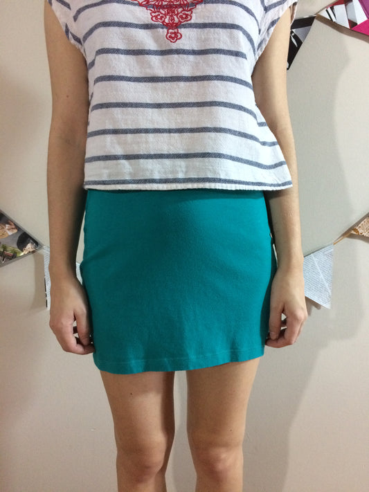 Lush Teal Mini Skirt - Le Prix Fashion & Consulting