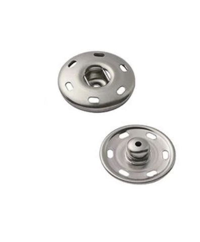 Small Sew-on Silver Metal Snap Fasteners