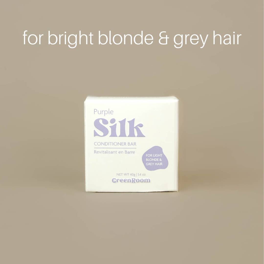 PURPLE Silk Conditioner Bar - Light Blonde + Grey Hair