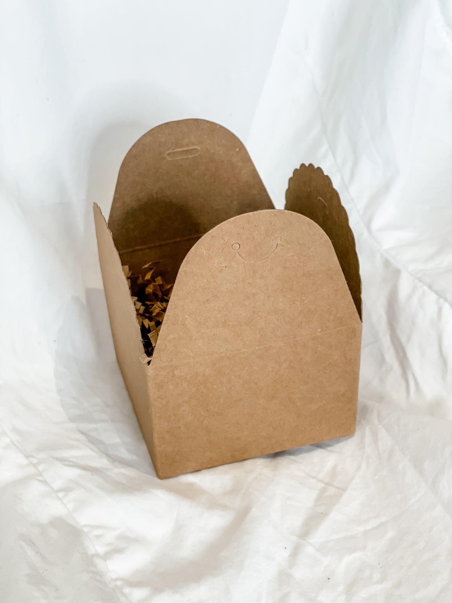 Natural Brown Crinkle + Paper Gift Box
