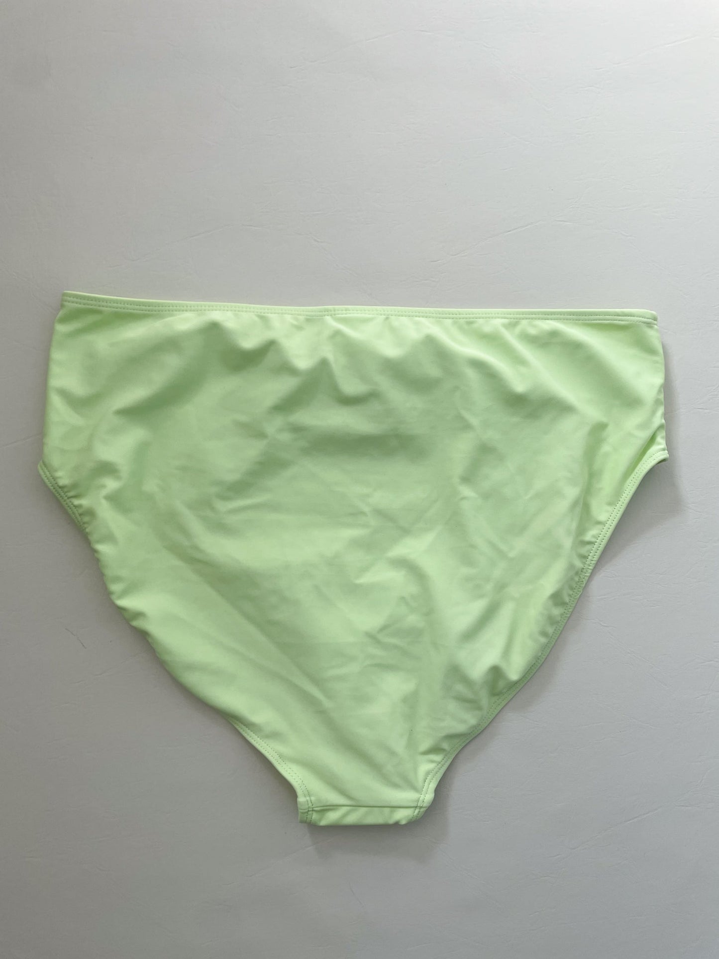 Island Soul Curve Citron Green High Waisted Bikini Bottoms NWOT - 1X